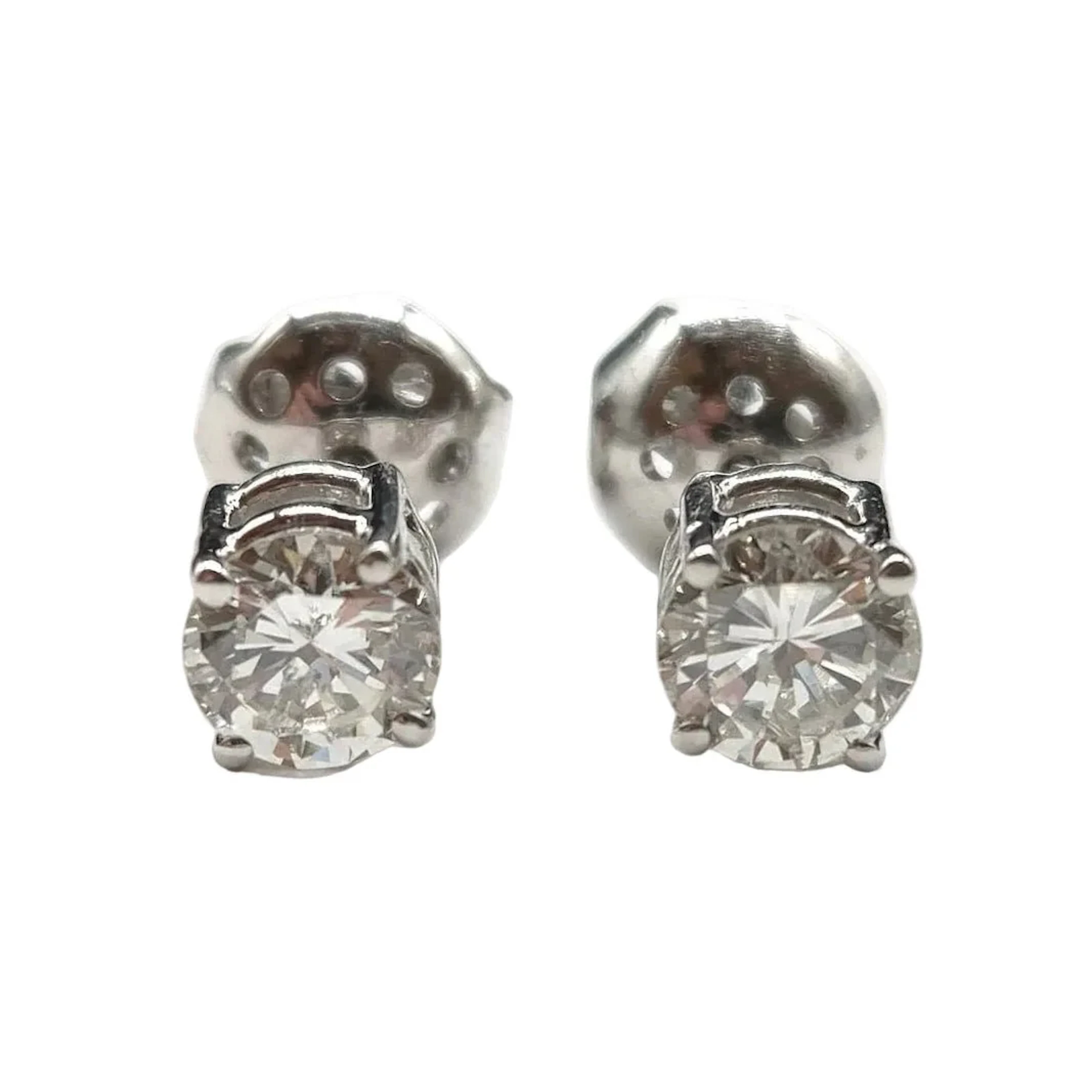 White Gold and Diamond Earrings