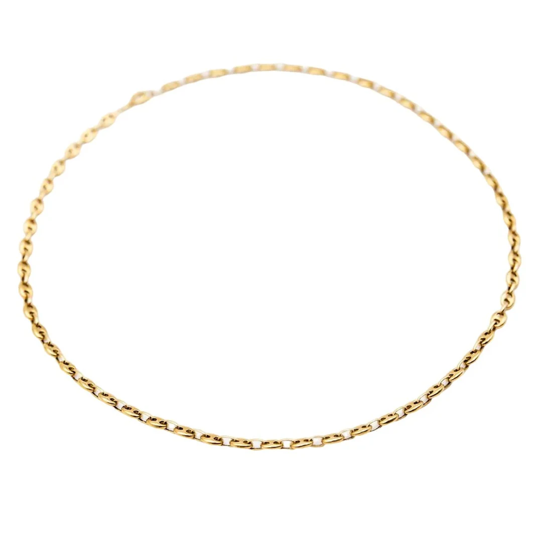 Coffee bean Necklace in Yellow gold