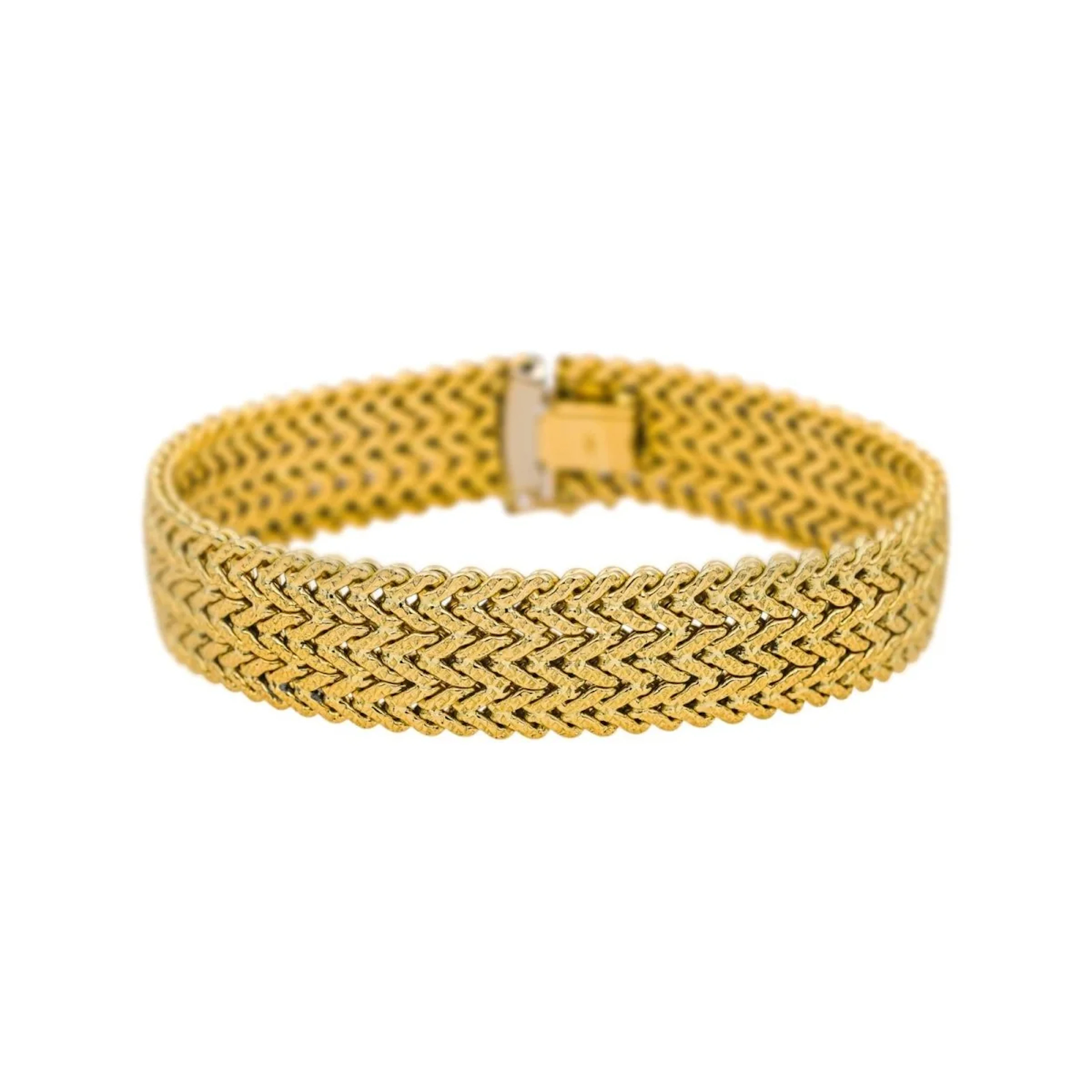 Link mesh bracelet Yellow gold