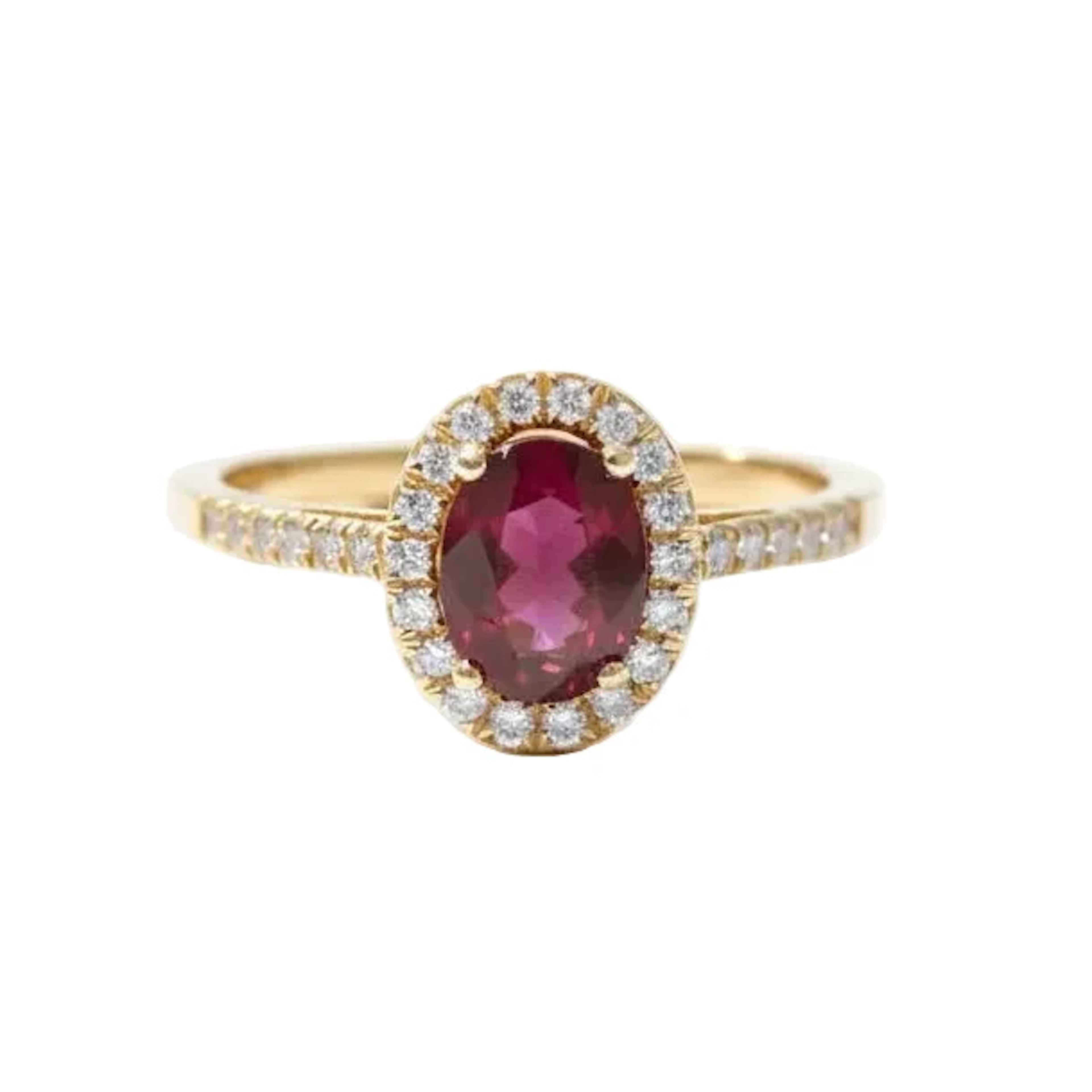 Ring in yellow gold and ruby