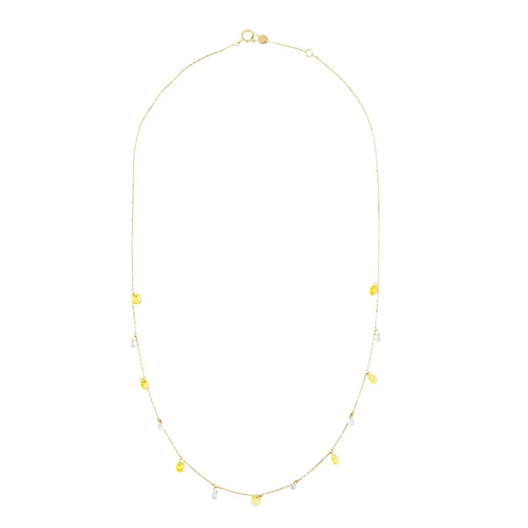 LA BRUNE ET LA BLONDE "Confetti" Rivière Necklace in yellow gold
