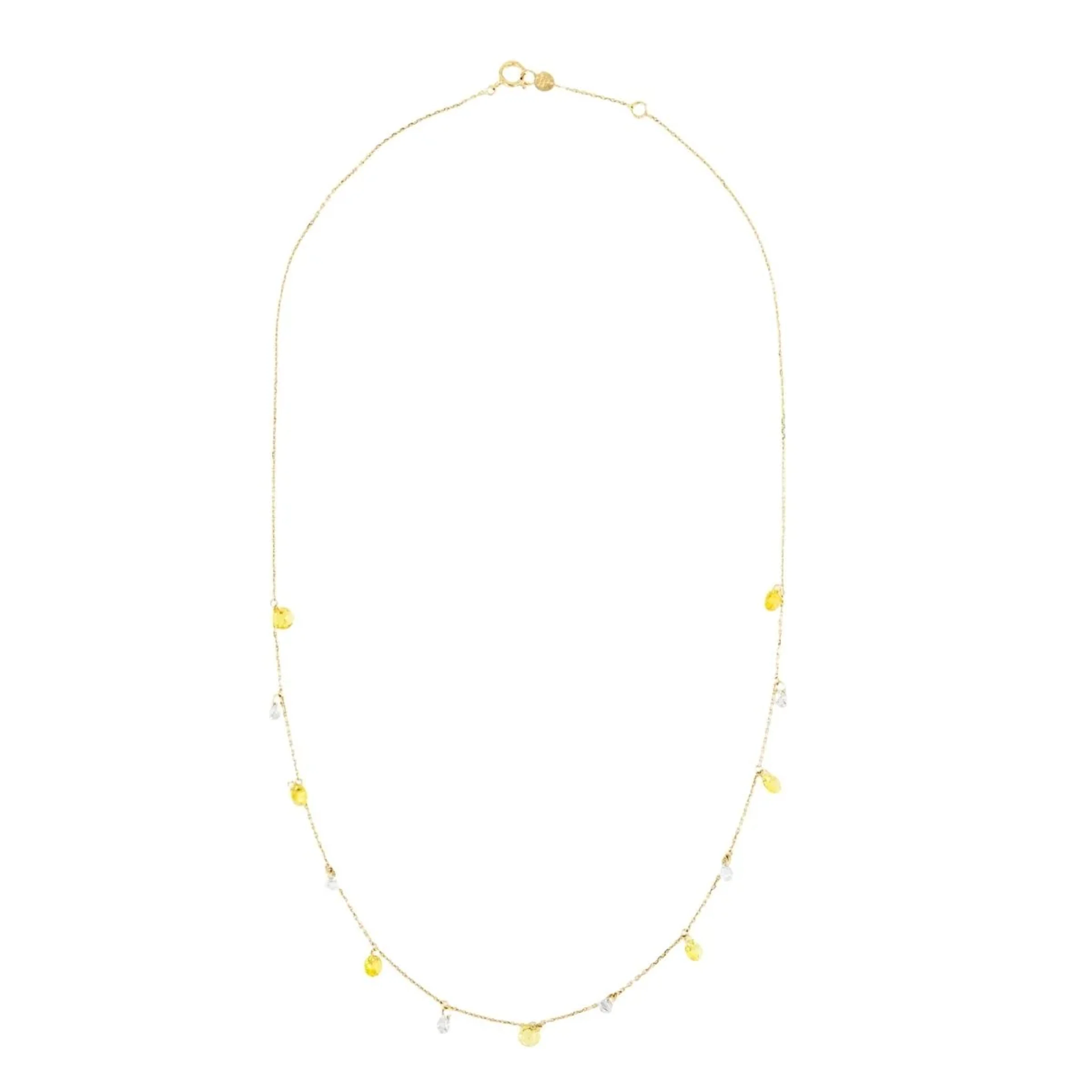 LA BRUNE ET LA BLONDE "Confetti" Rivière Necklace in yellow gold
