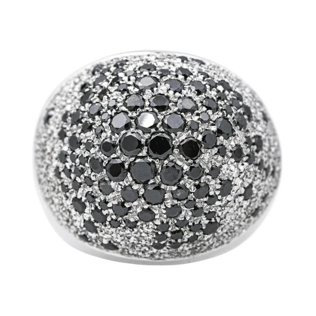 Ring Cocktail in white gold and diamonds