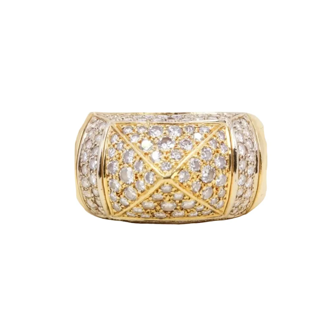 O.J. PERRIN "Dôme" Ring in yellow gold and diamonds