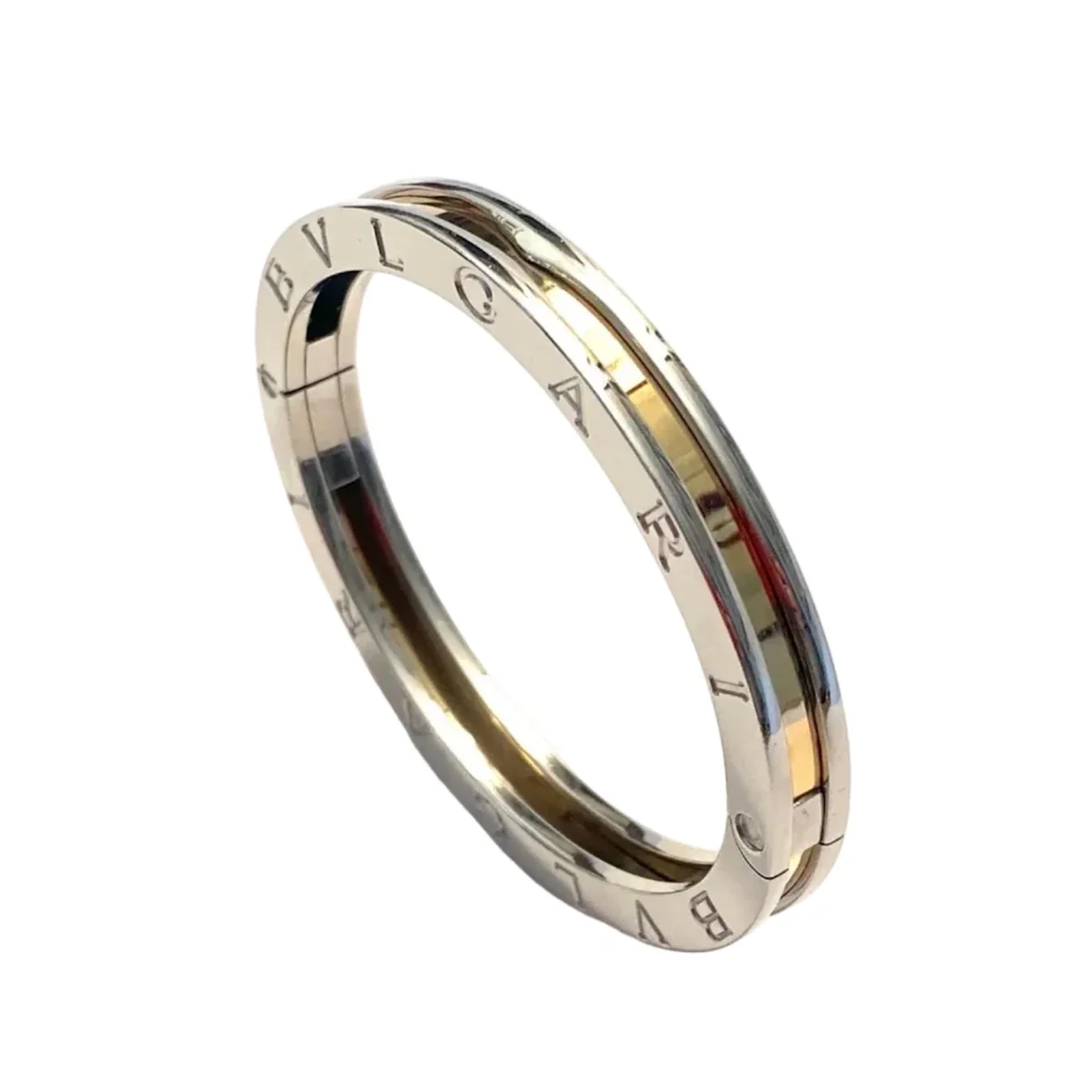 BULGARI "B.Zero1" Bangle in Yellow Gold and Steel