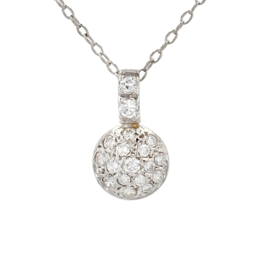 Necklace Pendant in white gold and diamonds