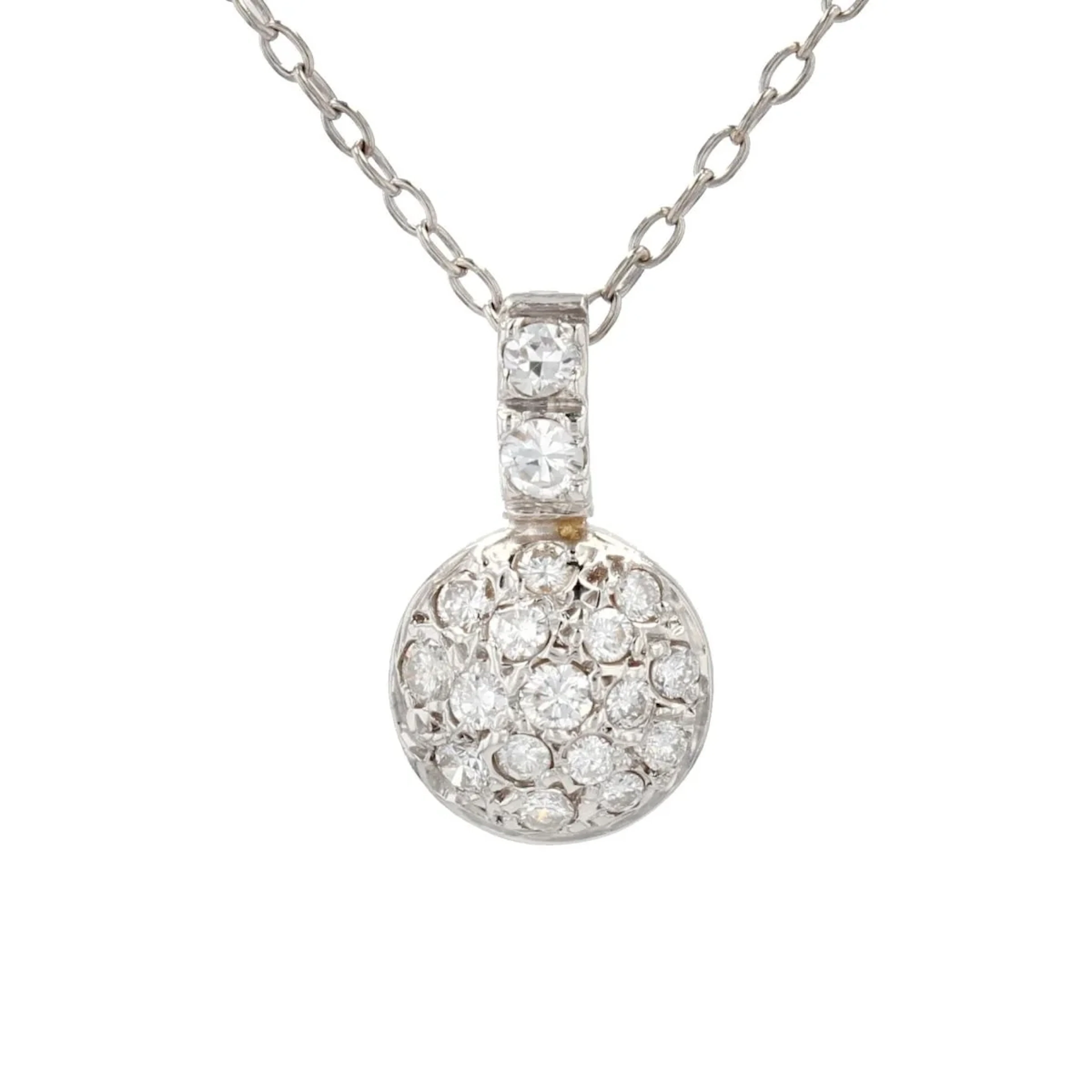 Necklace Pendant in white gold and diamonds