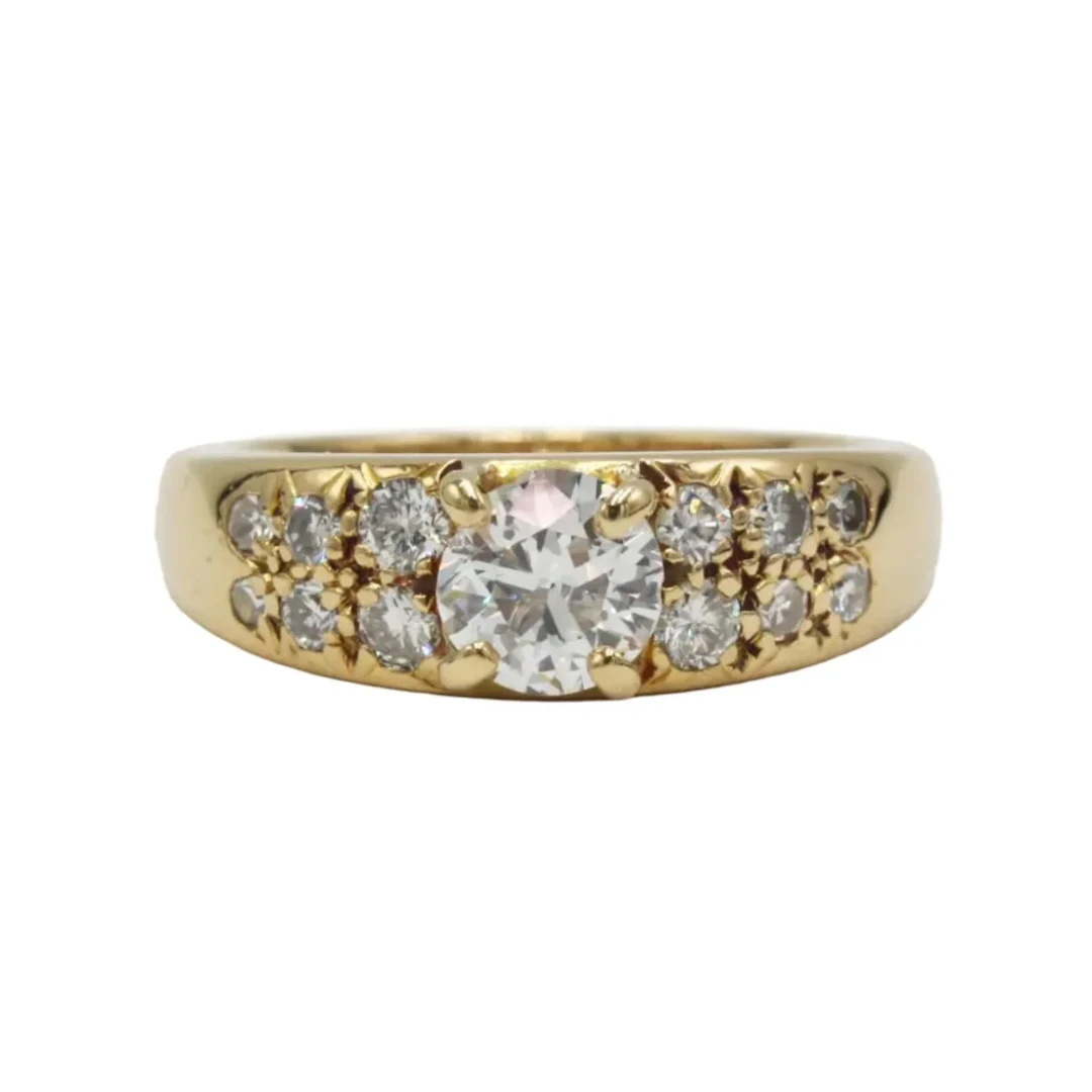 Yellow gold and Diamond Bandeau Ring