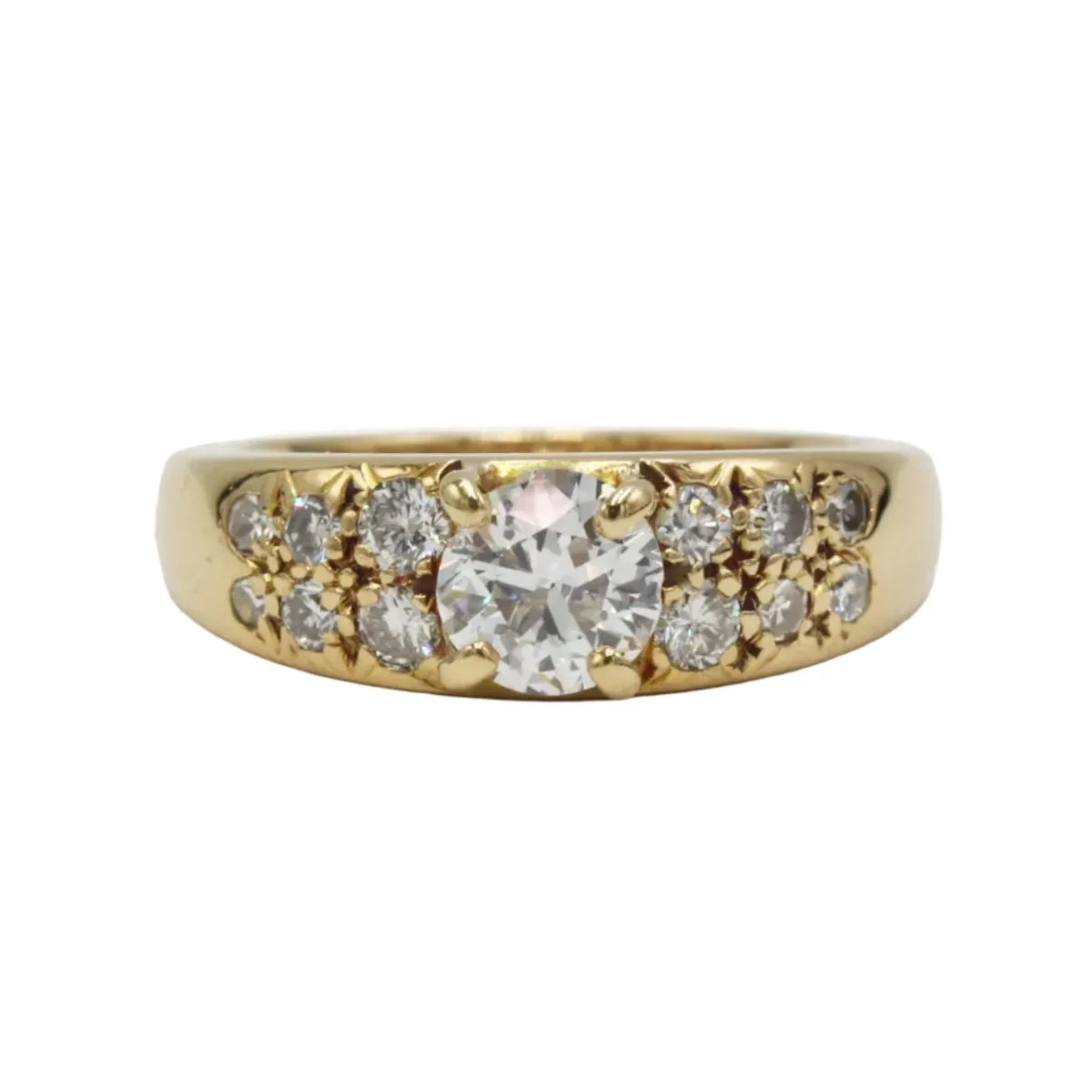 Yellow gold and Diamond Bandeau Ring