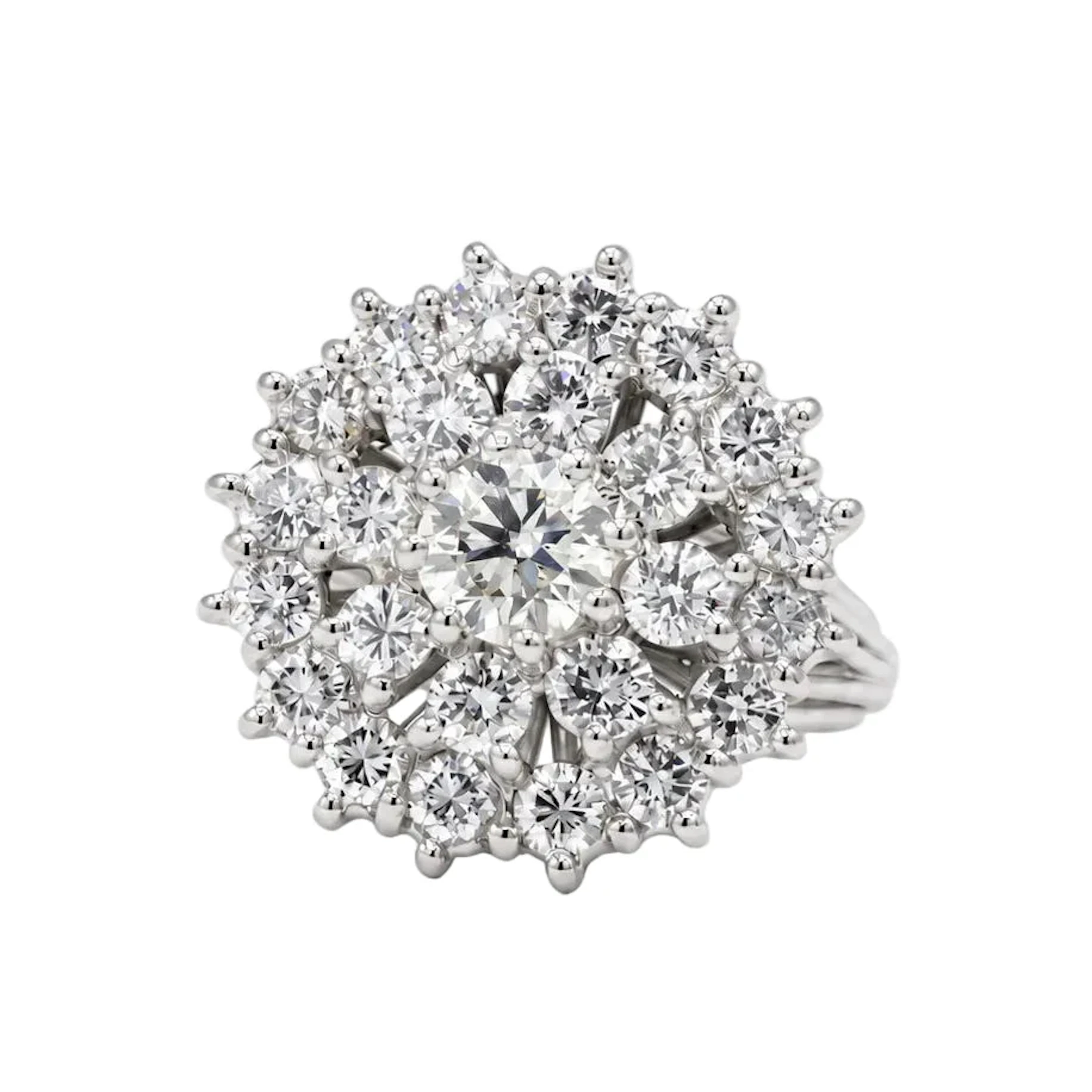 Bague Marguerite en or blanc et diamants