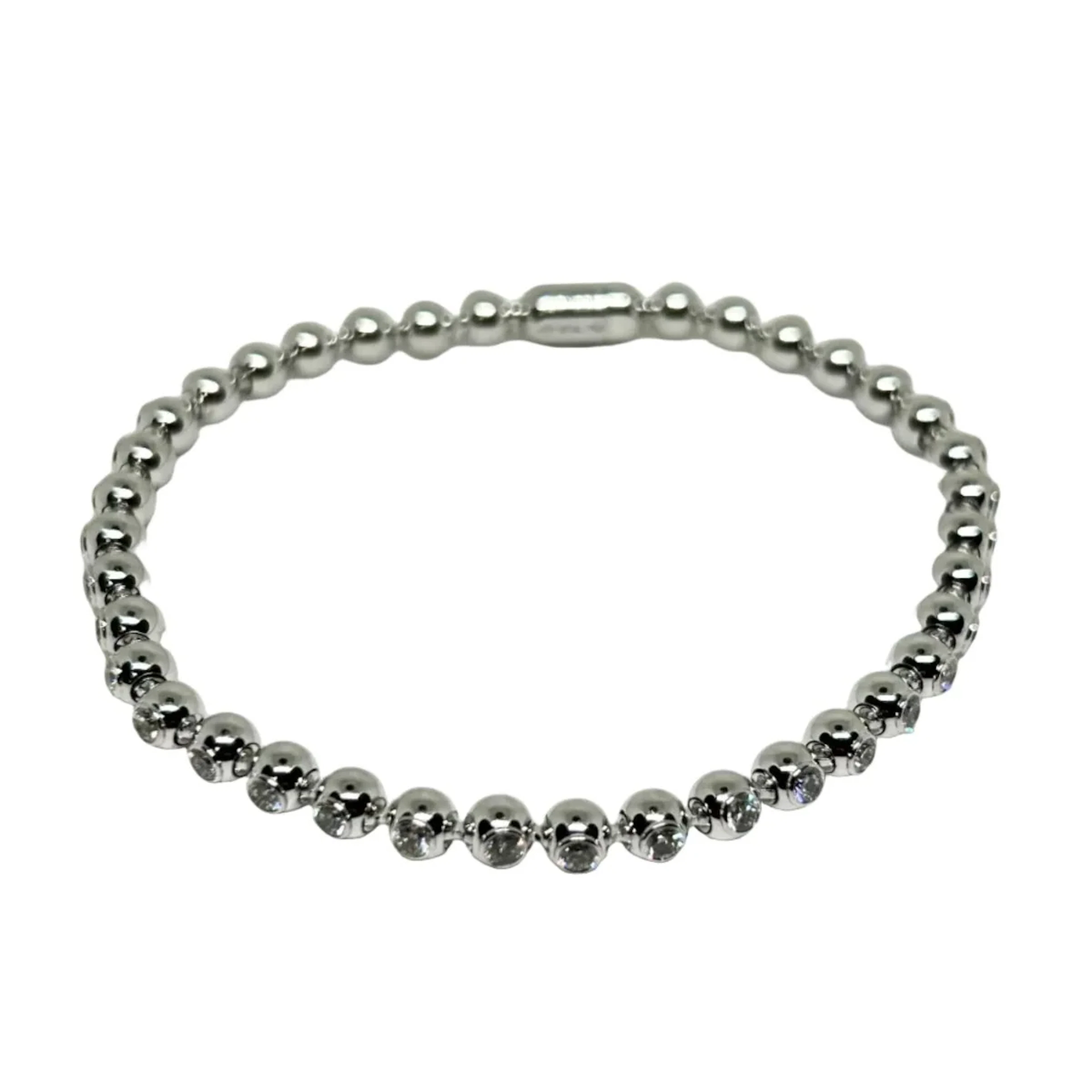 Bracelet Ligne CARTIER en or blanc et diamants
