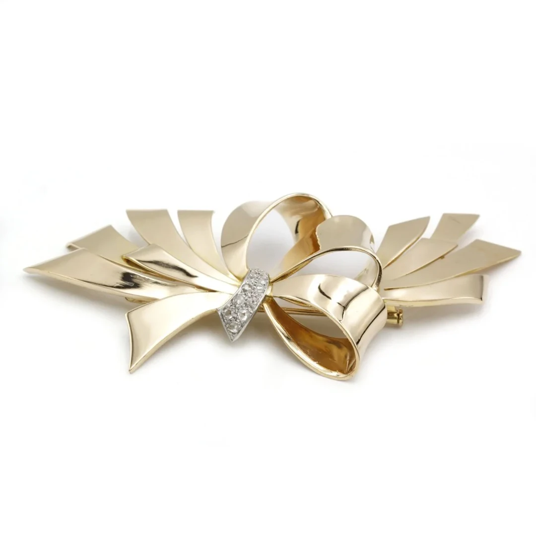 Brooch - Gold, Platinum & Diamonds