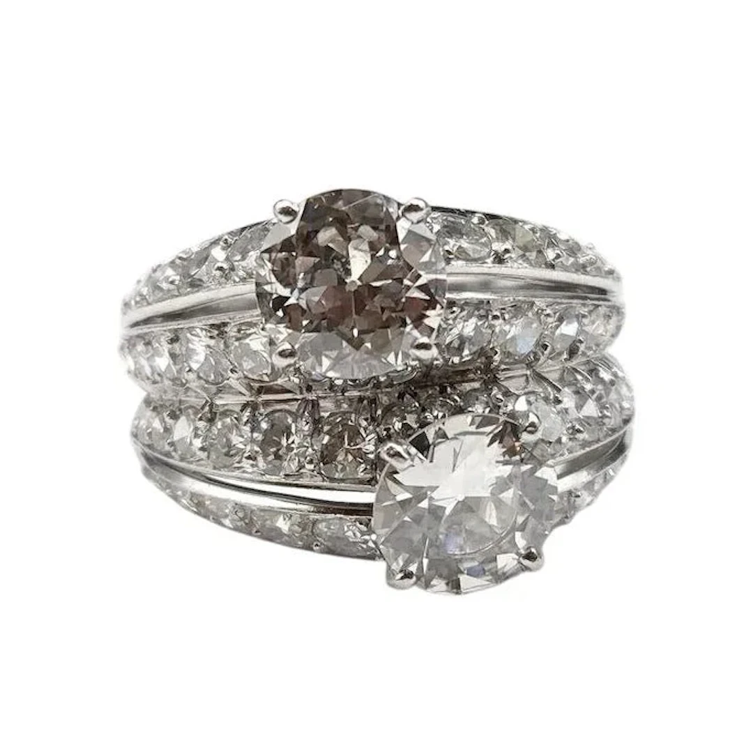 "Toi & Moi" Ring in Platinum and Diamonds