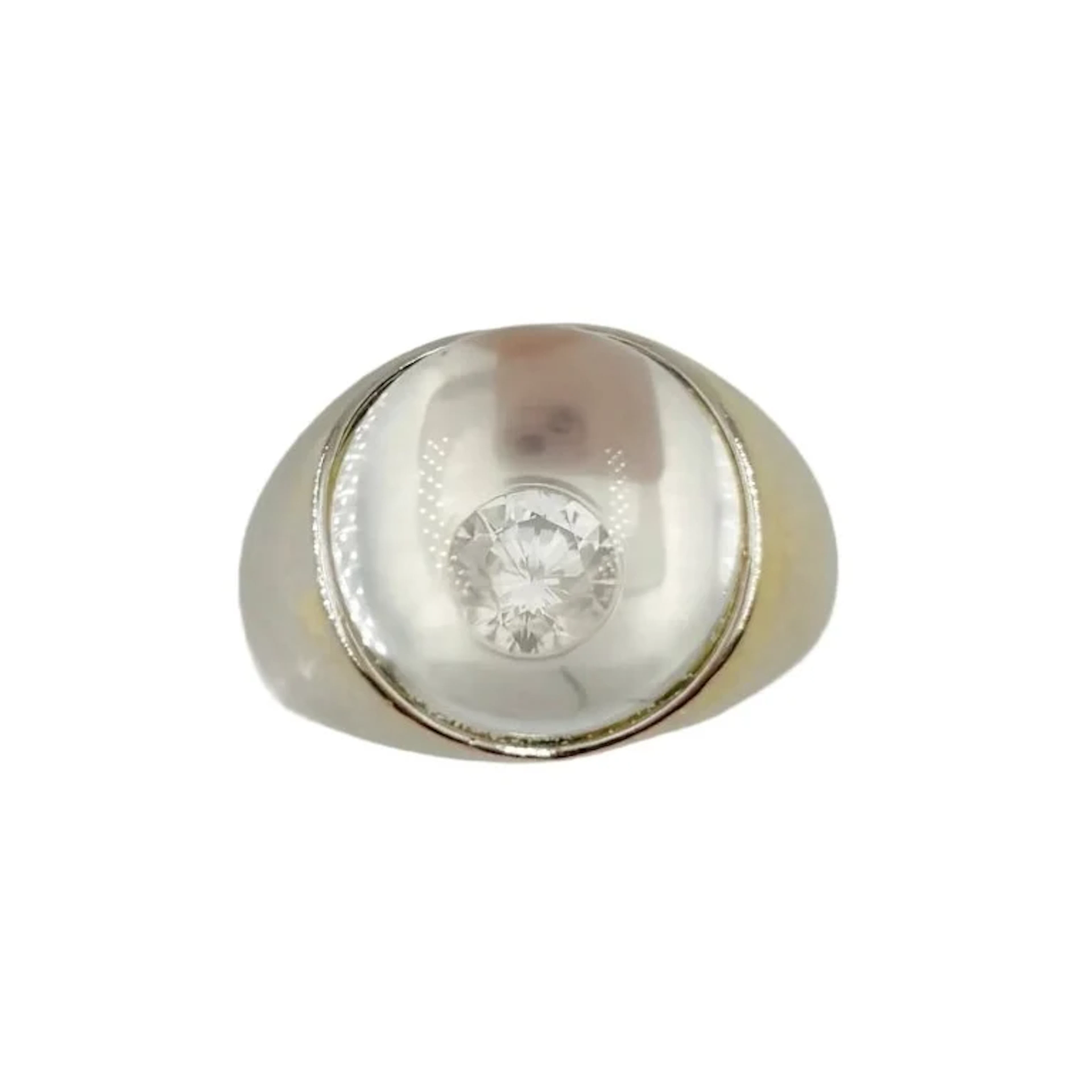 MAUBOUSSIN "Transparence" Ring in white gold, rock crystal, and diamond