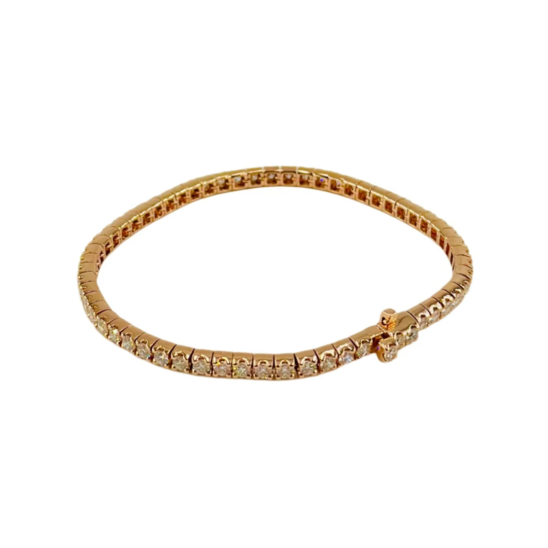 Bracelet Ligne en or rose et diamants