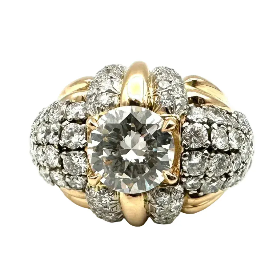 Gold, Platinum, and Diamond Ring