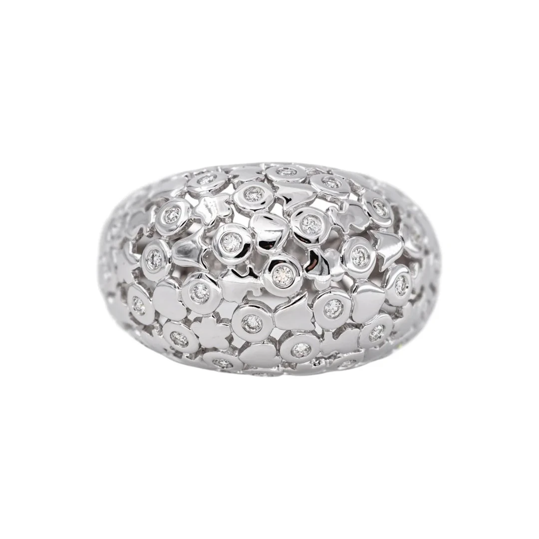 White Gold Diamond Dome Ring