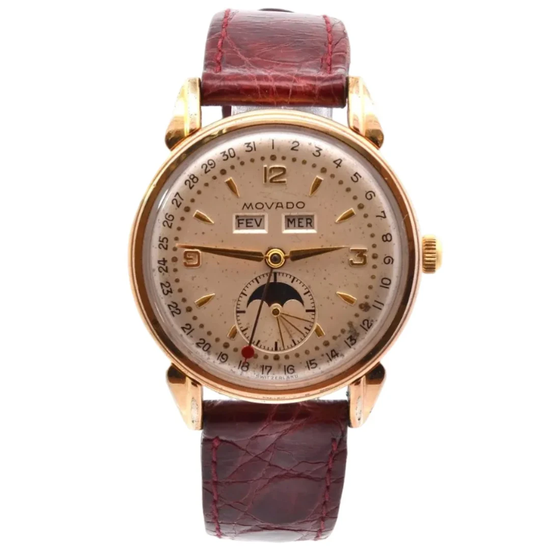 Watch MOVADO "Moonphase" in leather