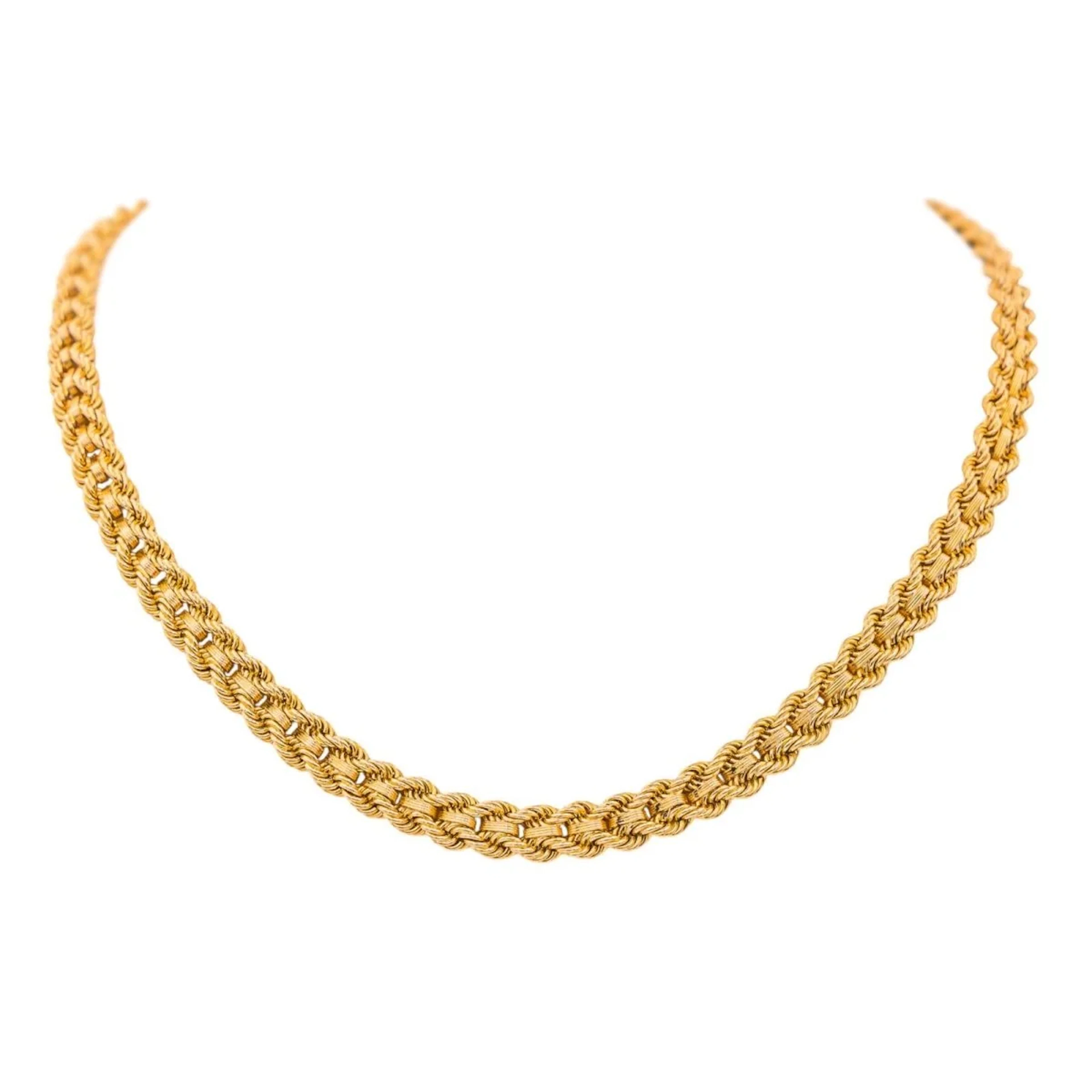 Collier Maille en or rose