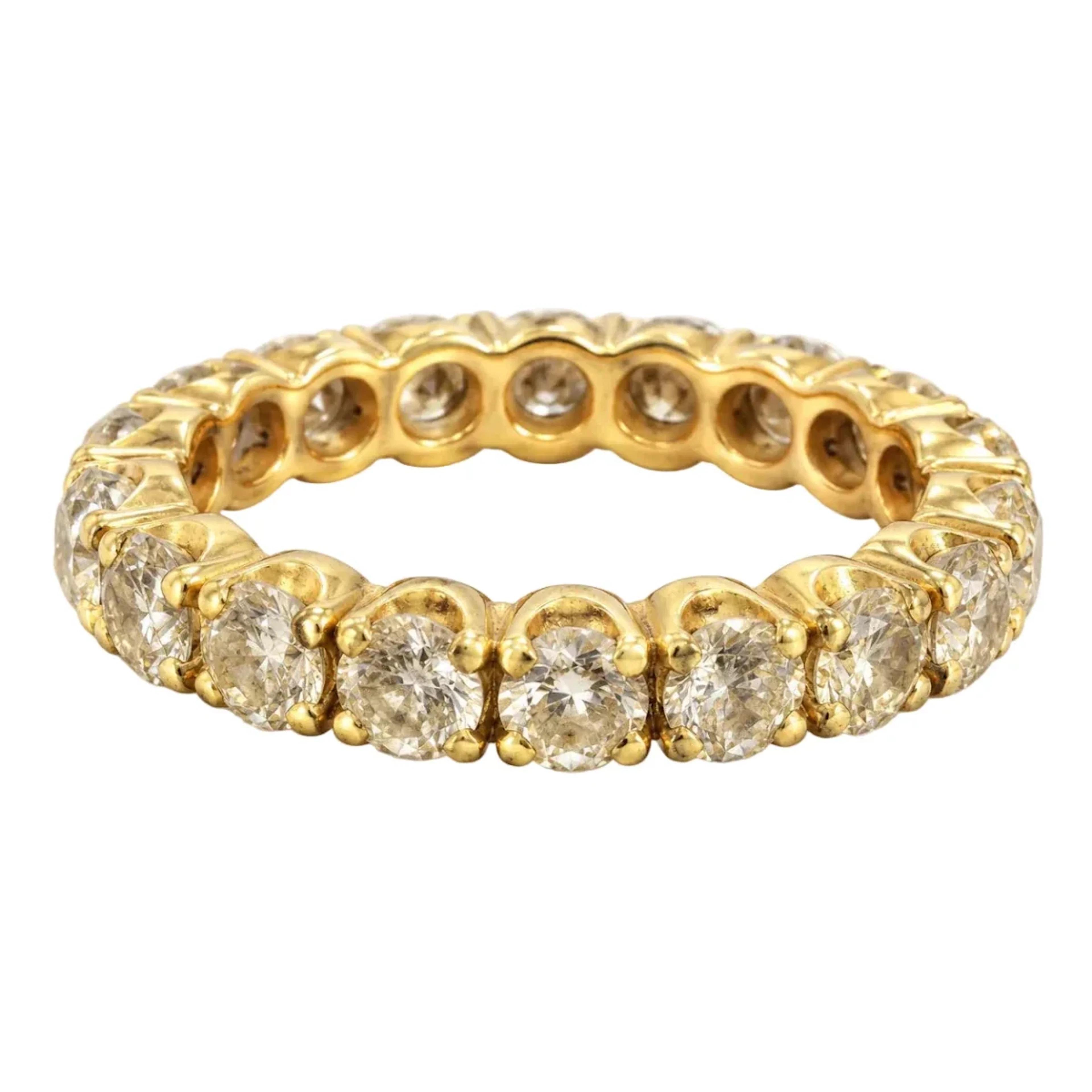 Yellow Gold and Diamond Wedding Band