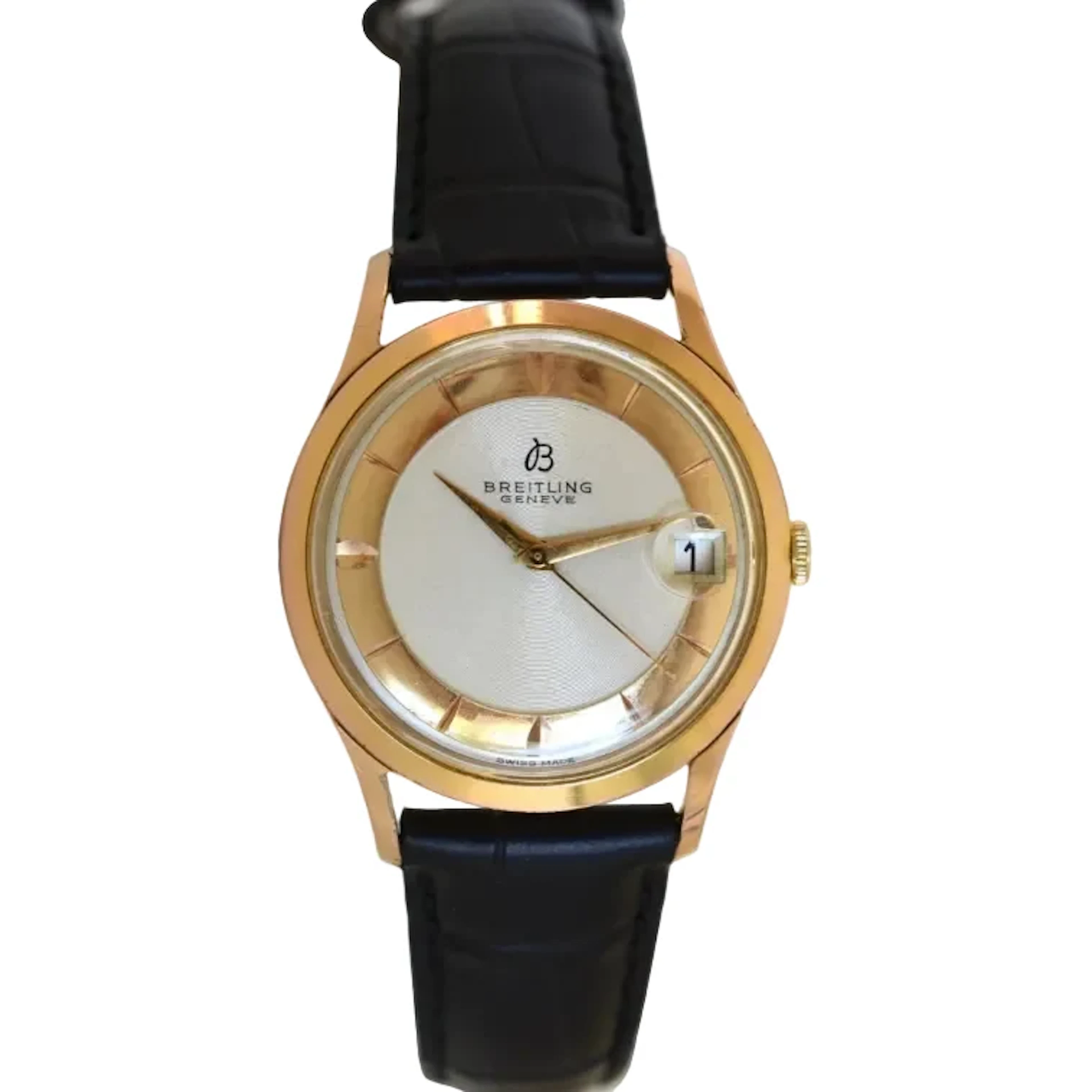 BREITLING Watch, Ref. 4002, gold-plated and steel—two-tone dial, Venus