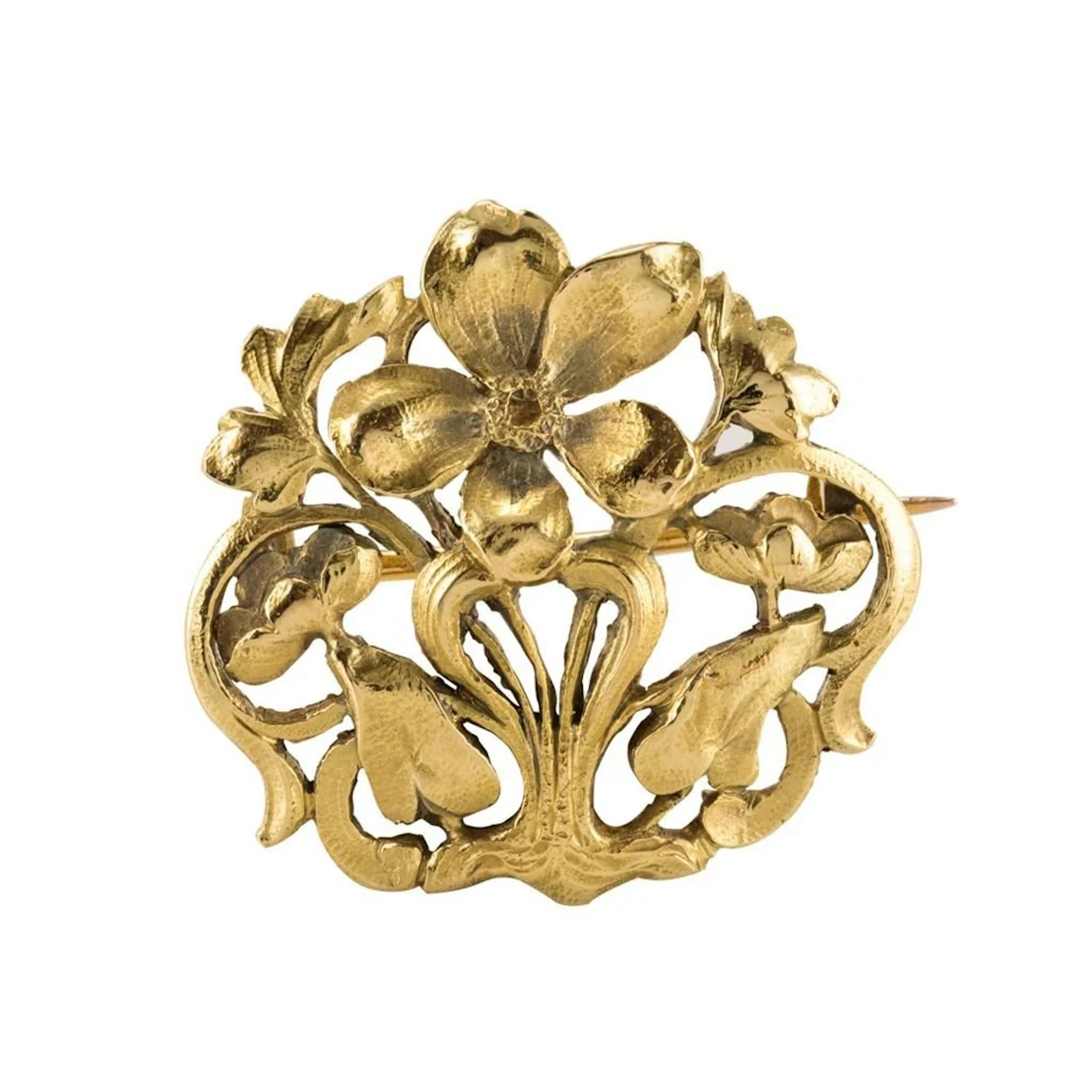 Brooch Pin in yellow gold
