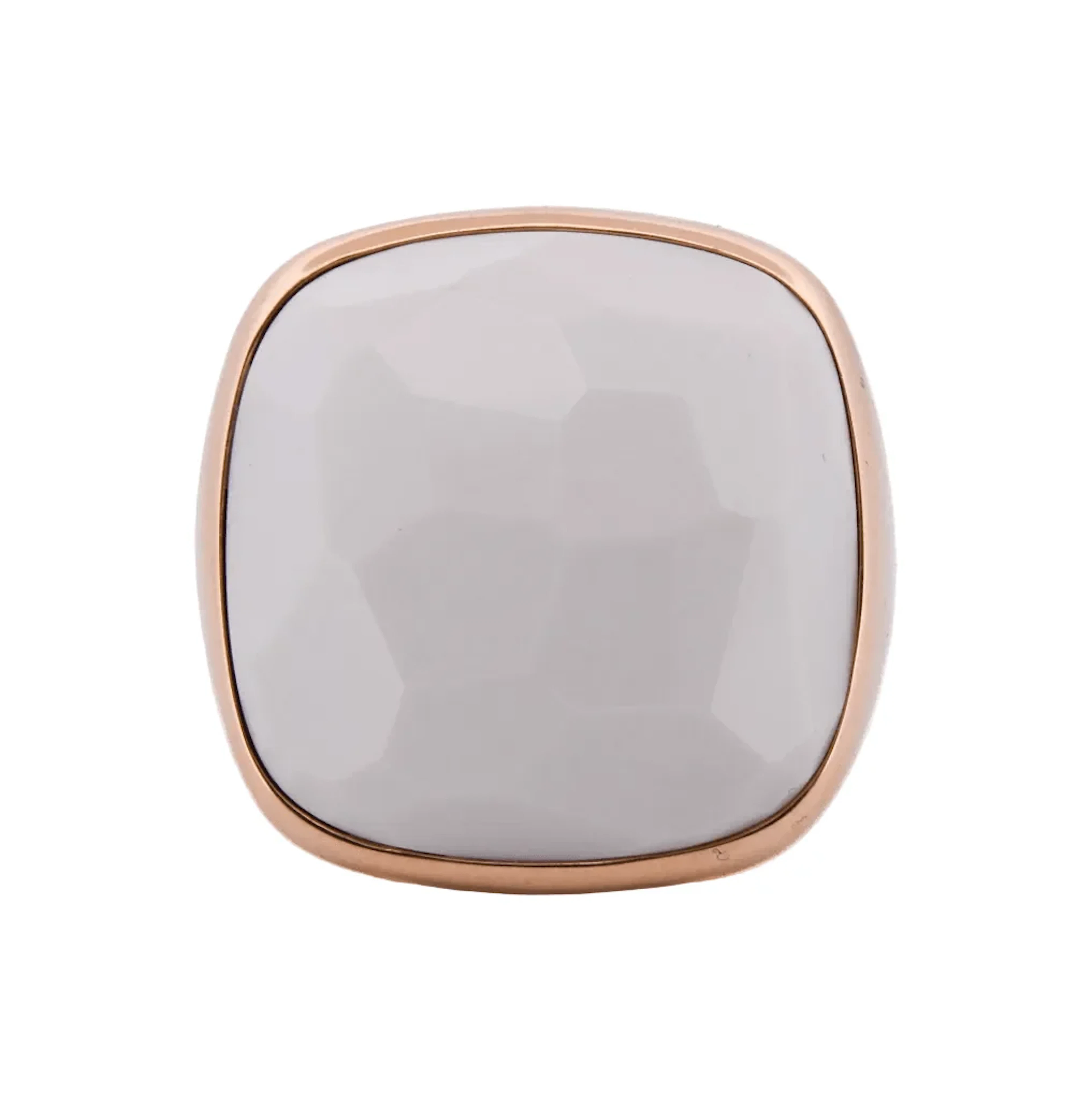 Ring POMELLATO "Victoria" dome in rose gold and cacholong
