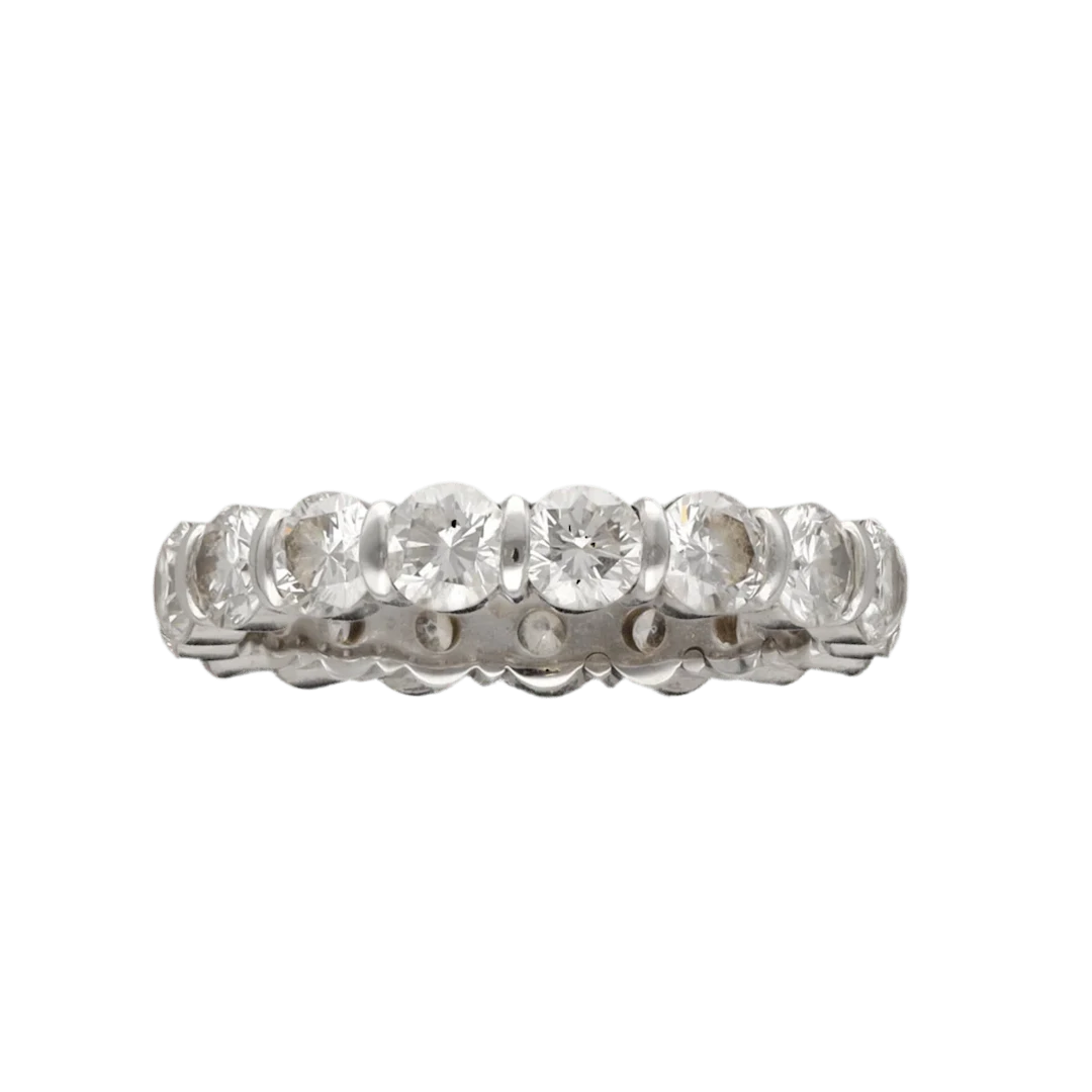 Alliance ring in white gold and diamonds