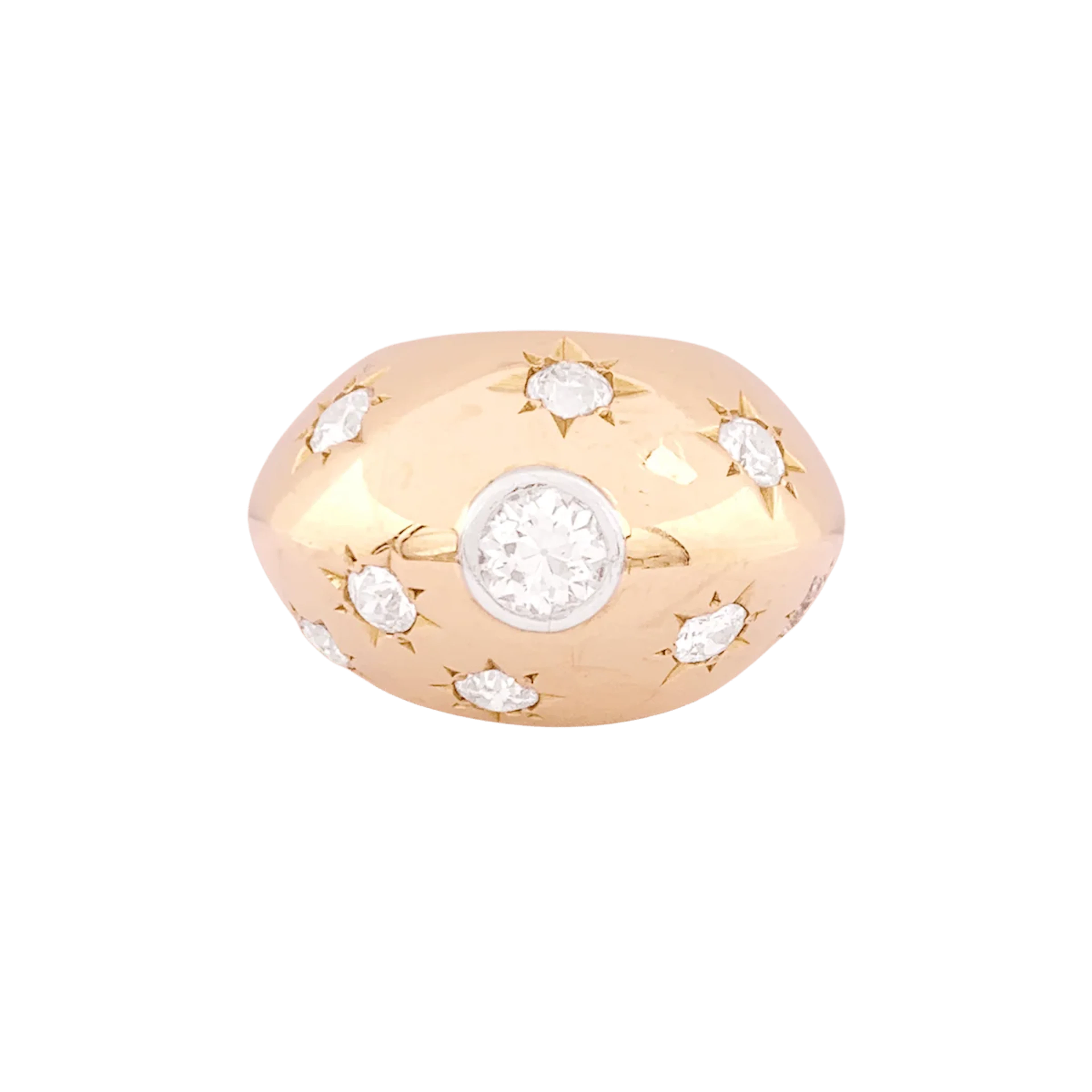 Rose gold and Diamond Bangle Ring