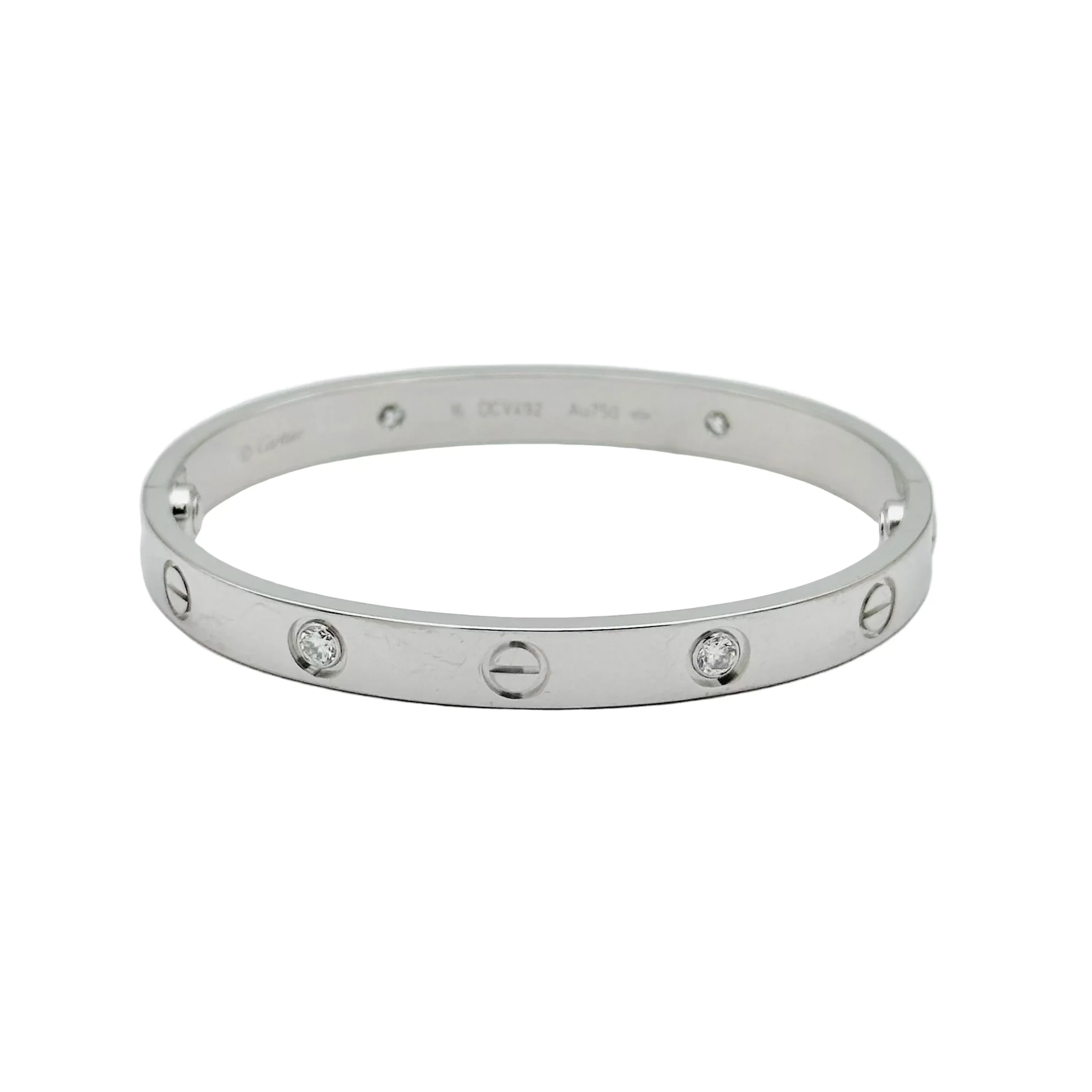 CARTIER “Love” bangle bracelet in white gold and diamonds