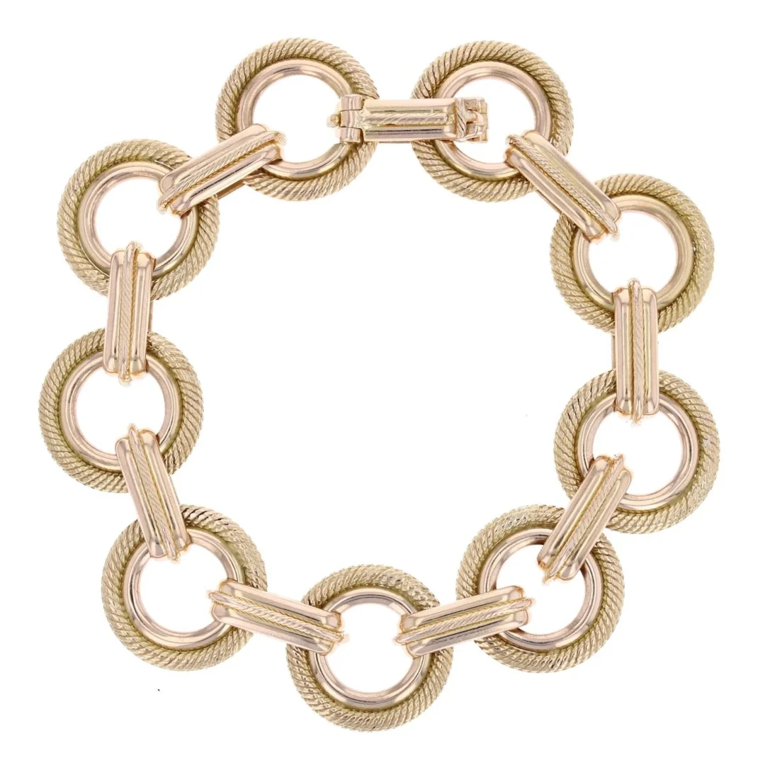 Maille bracelet in pink gold