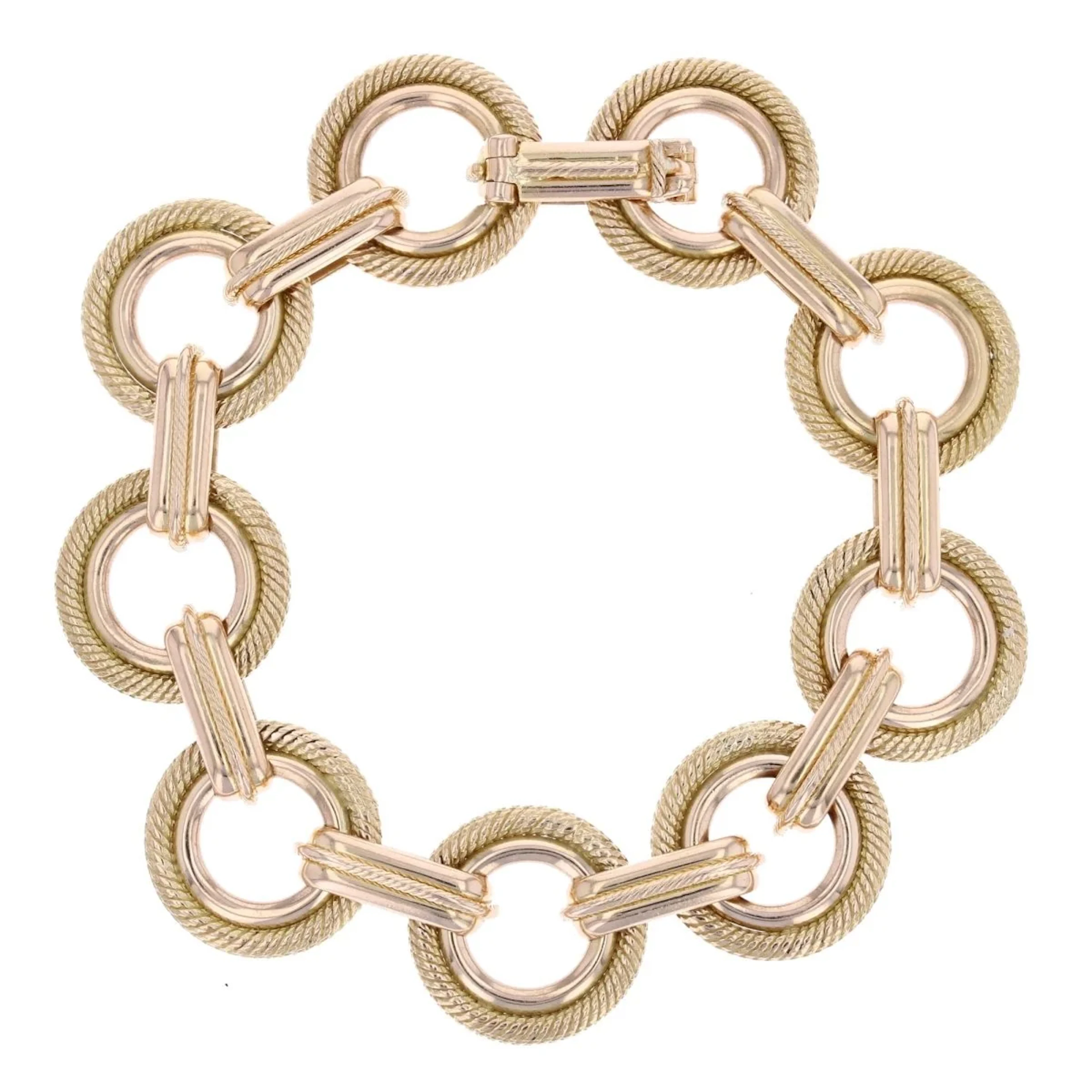 Maille bracelet in pink gold