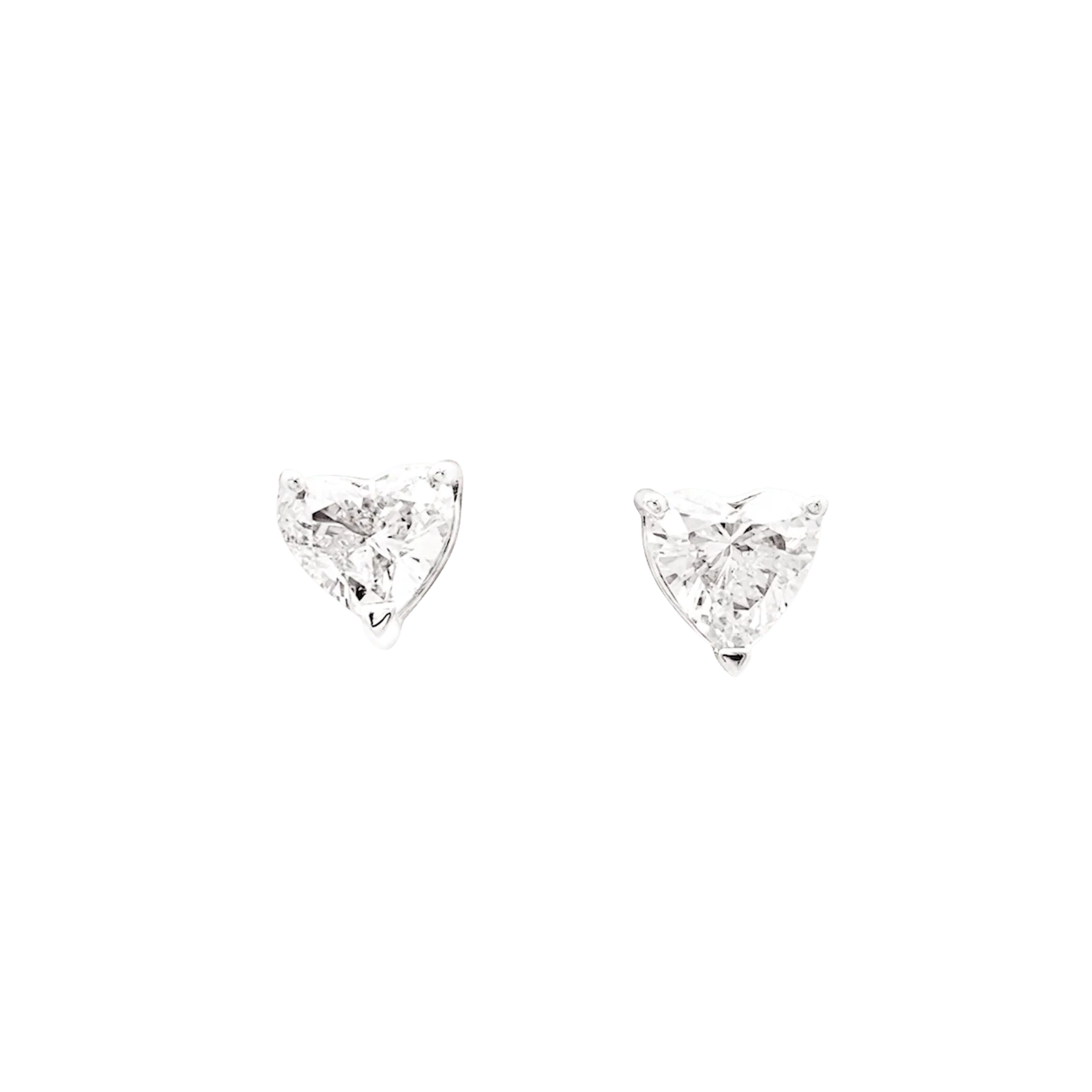 Boucles d'oreilles Puces en or blanc et diamants