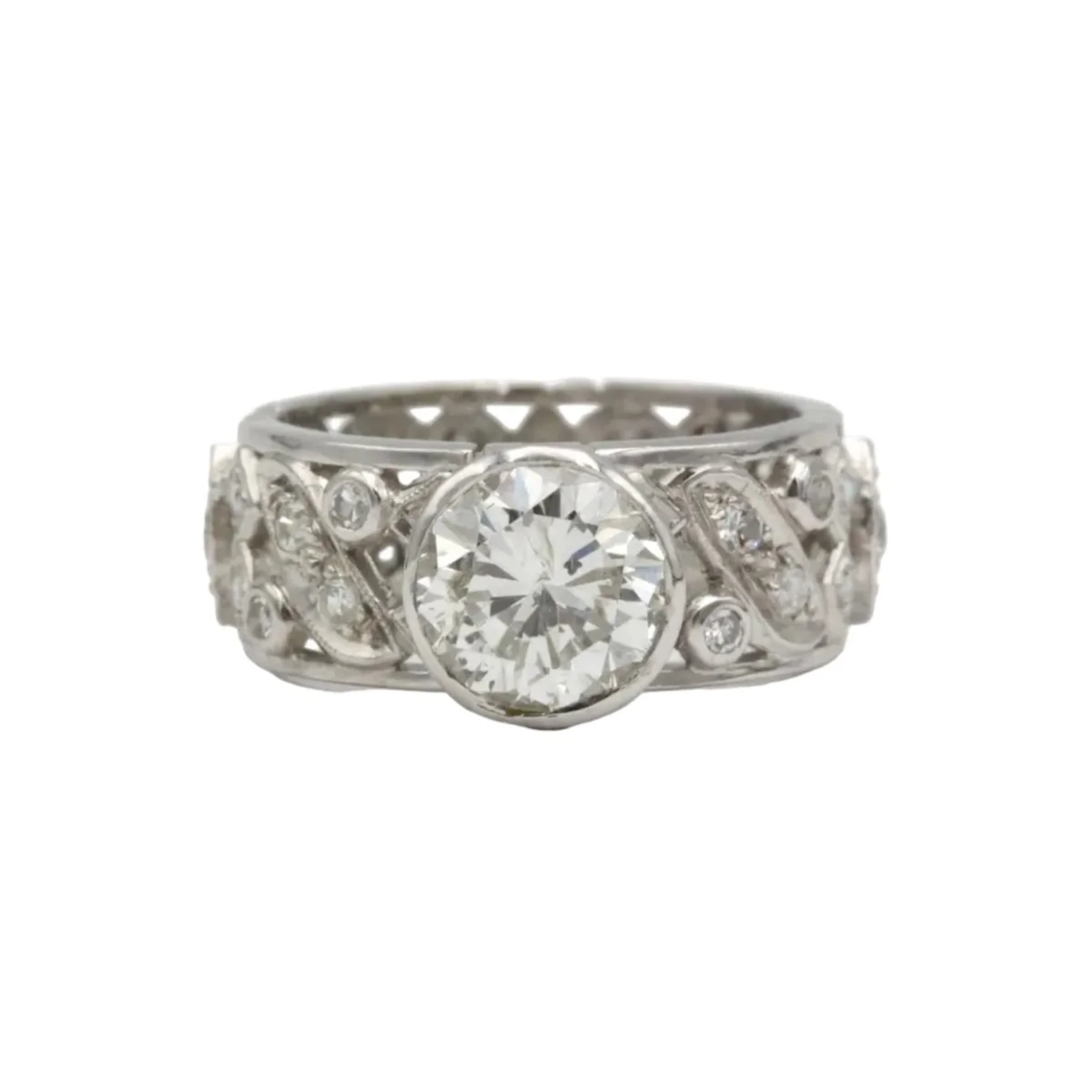 Ring Headband in white gold and diamonds