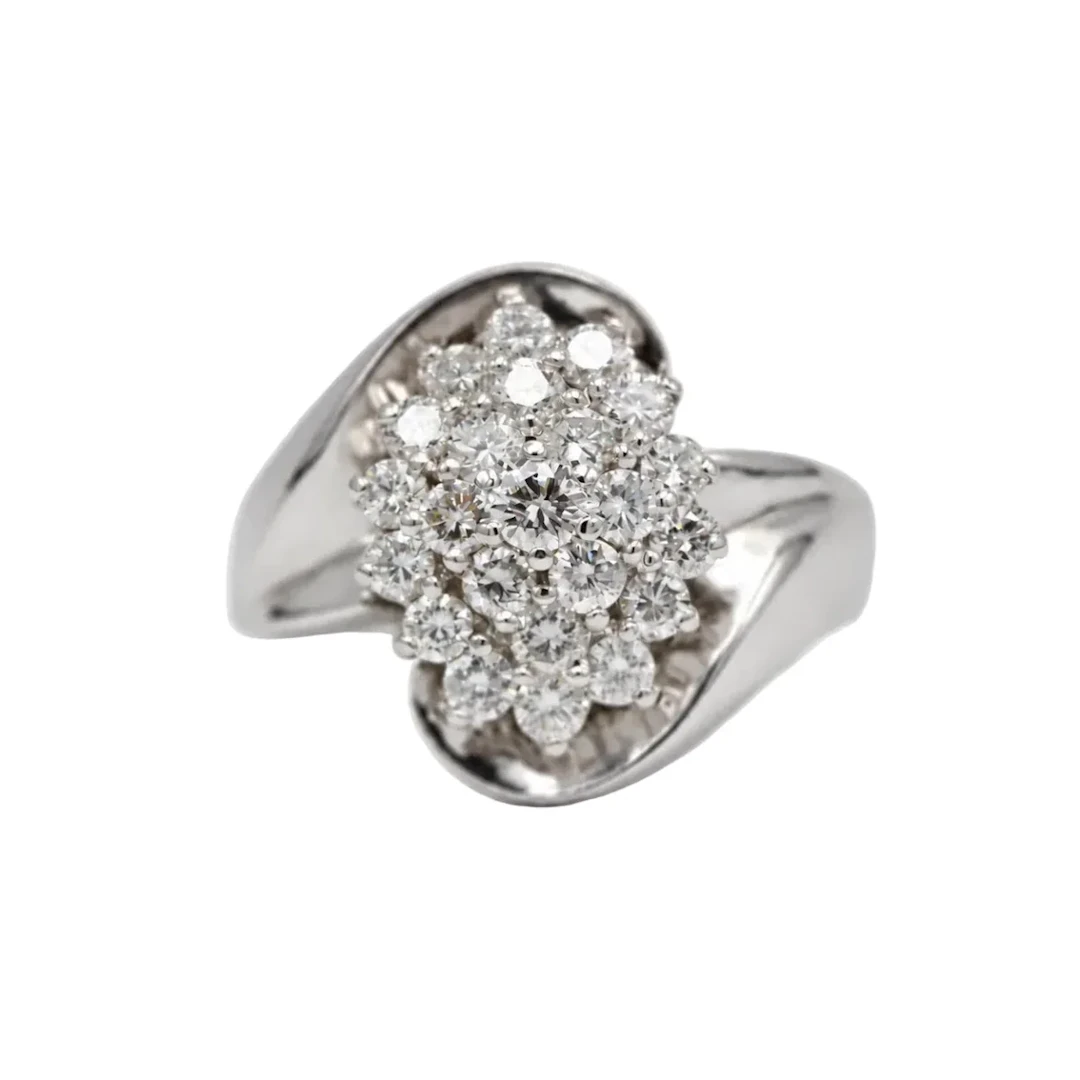 White Gold and Diamond Cocktail Ring