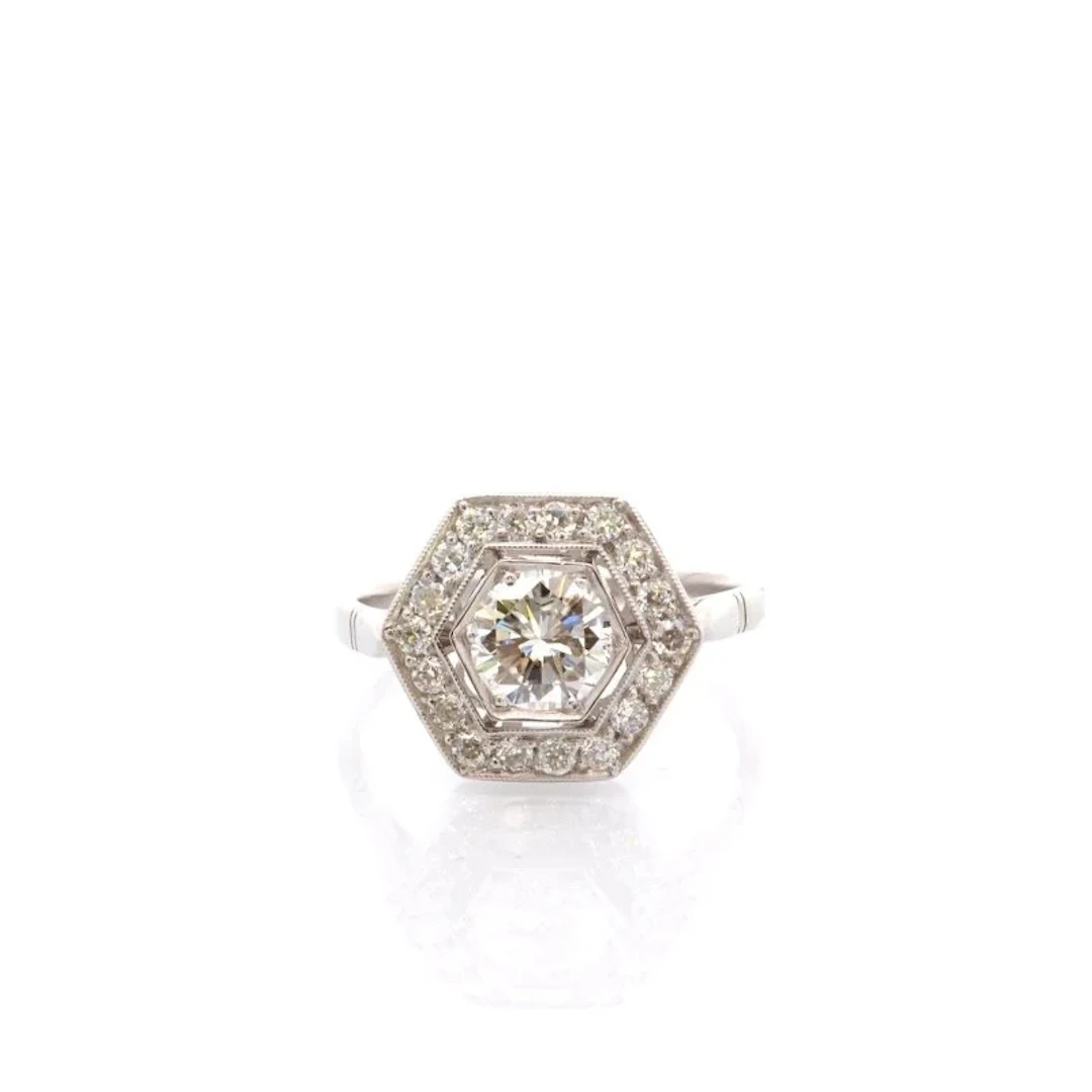 Ring Surroundings in paltinium and diamonds