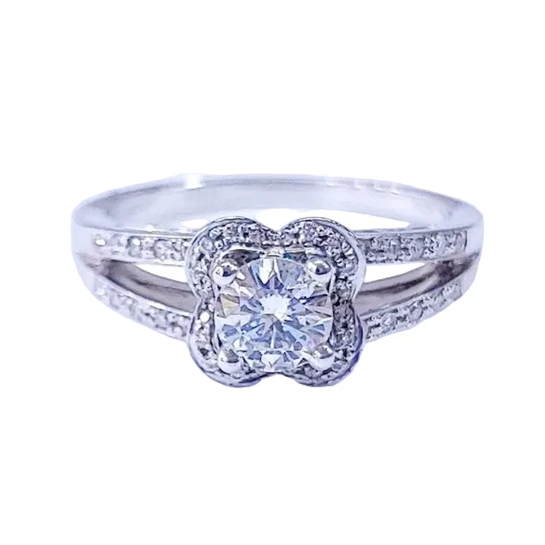 Ring MAUBOUSSIN "Chance of Love n°5" in white gold and diamonds