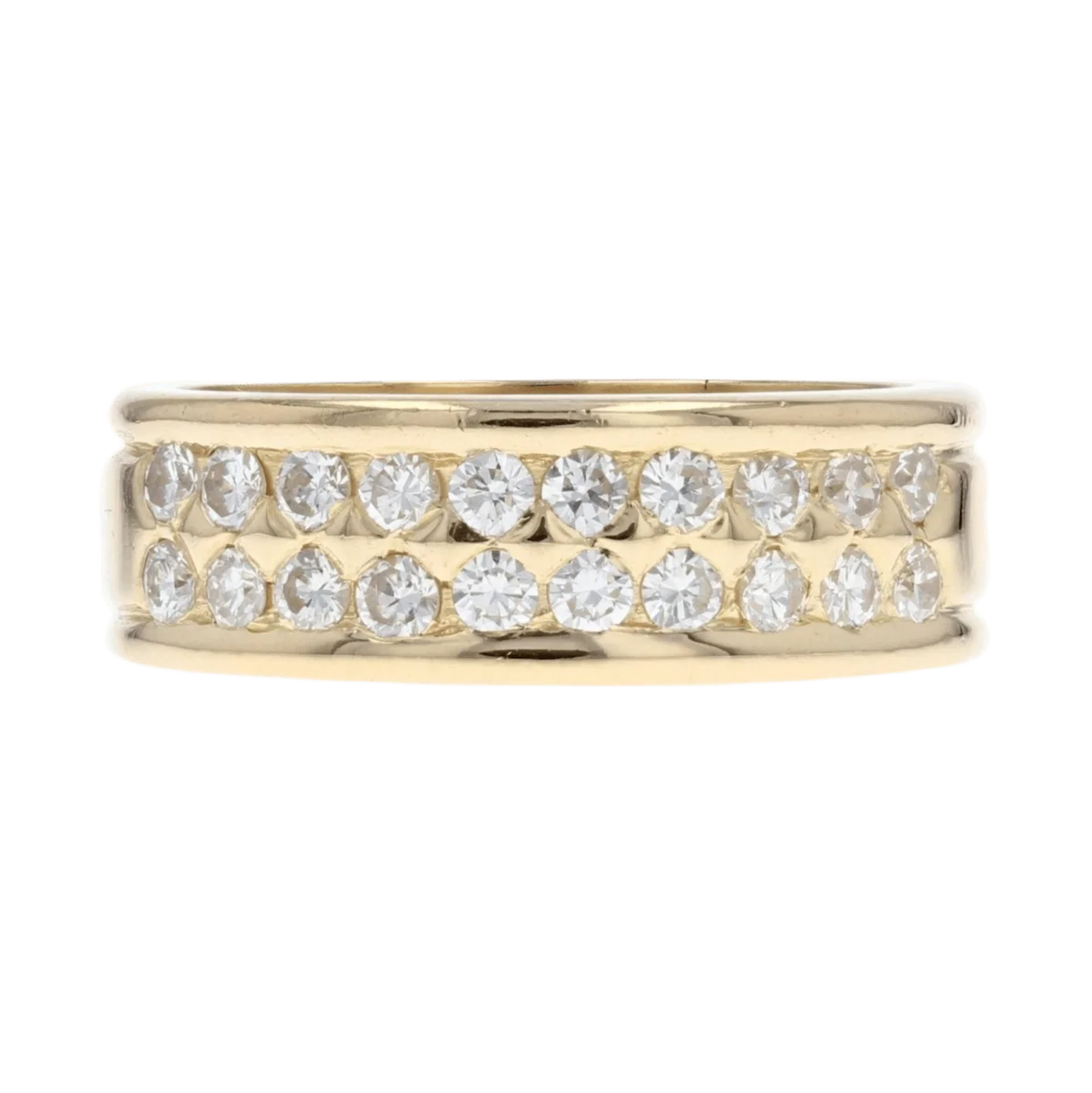 Alliance ring in yellow gold and diamonds