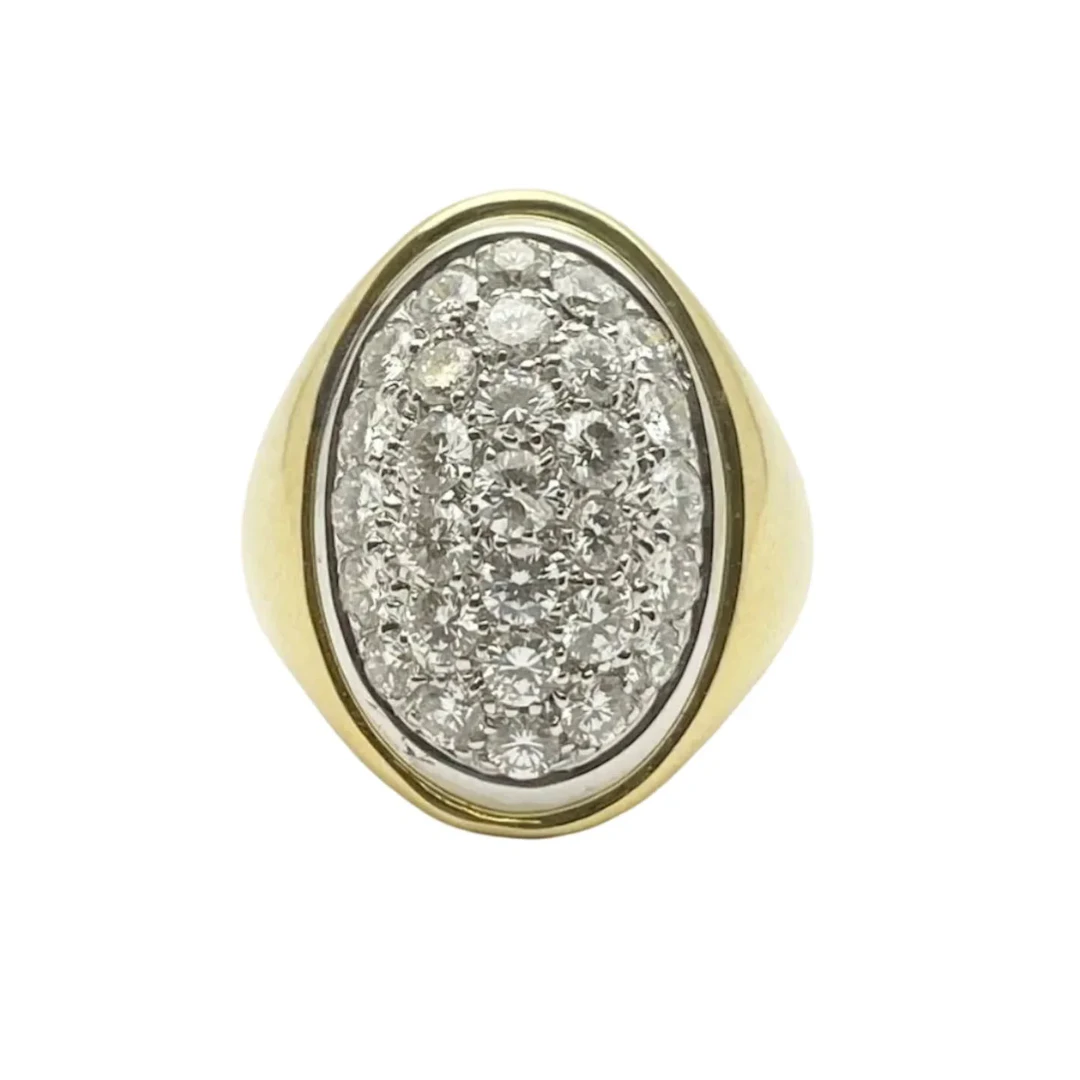 RAGGI Signet ring in Yellow gold and Diamonds