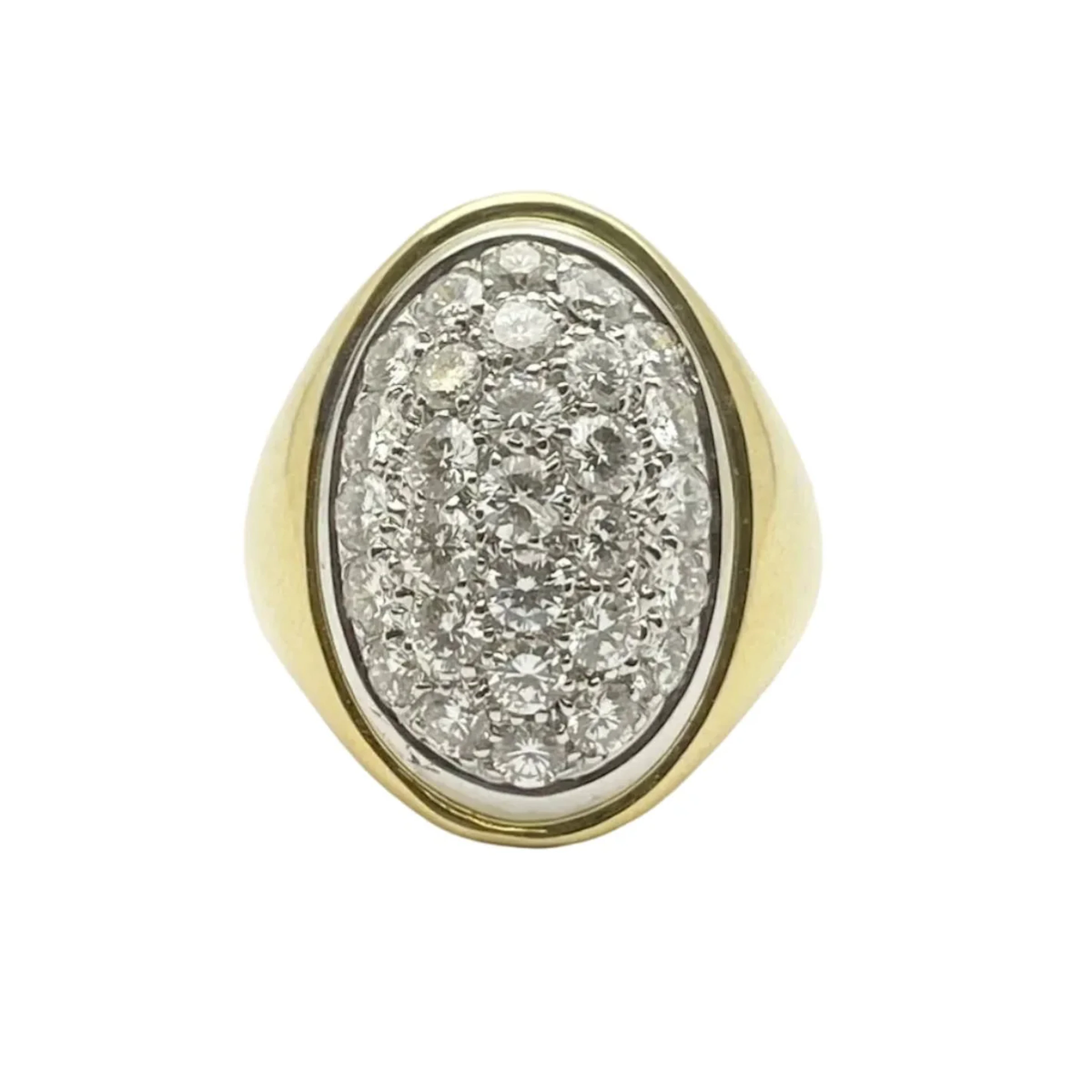 RAGGI Signet ring in Yellow gold and Diamonds