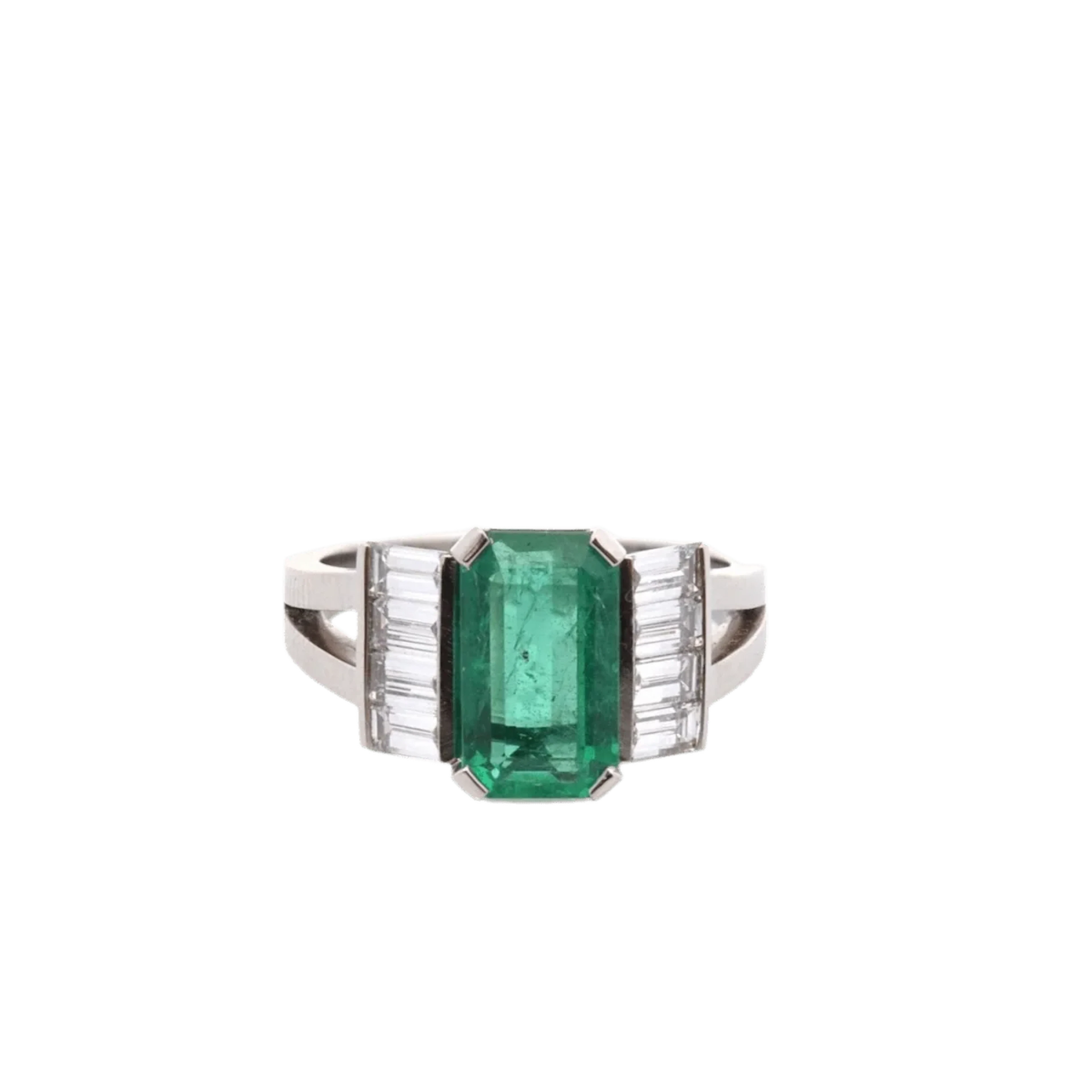 Platinum, Emerald and Diamond Entourage Ring