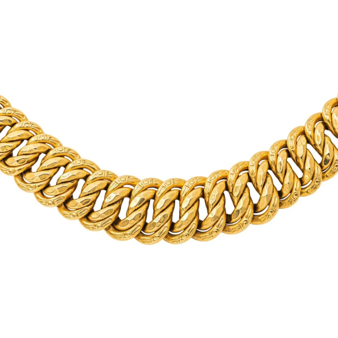 Yellow Gold American Link Necklace