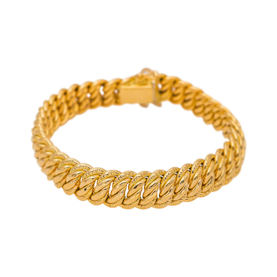 Yellow Gold American Link Bracelet