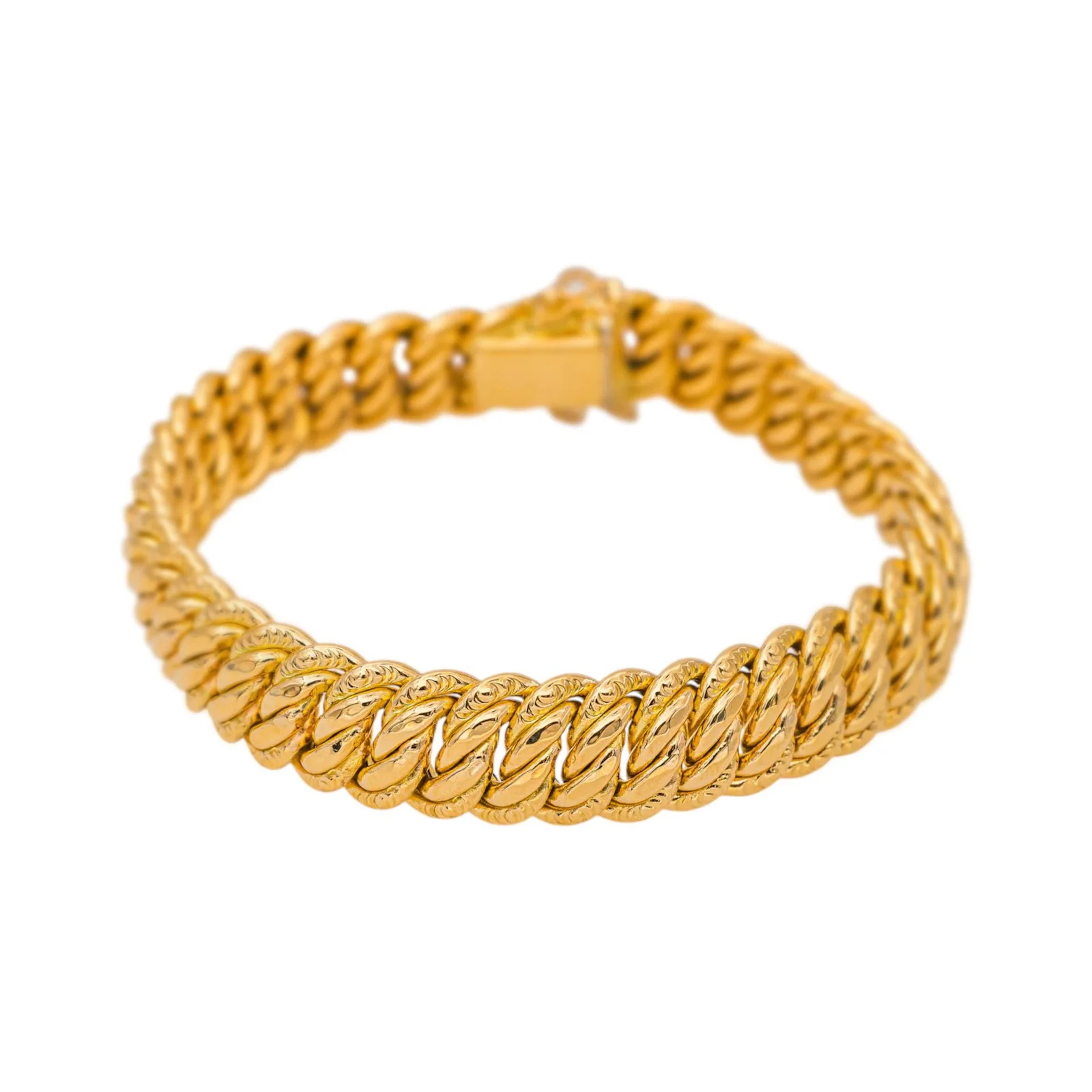 Yellow Gold American Link Bracelet