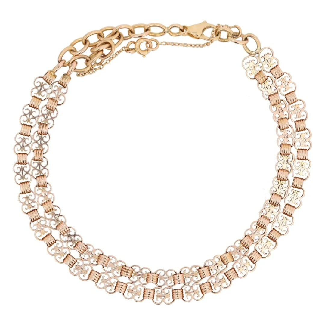 Bracelet former double row in rose gold