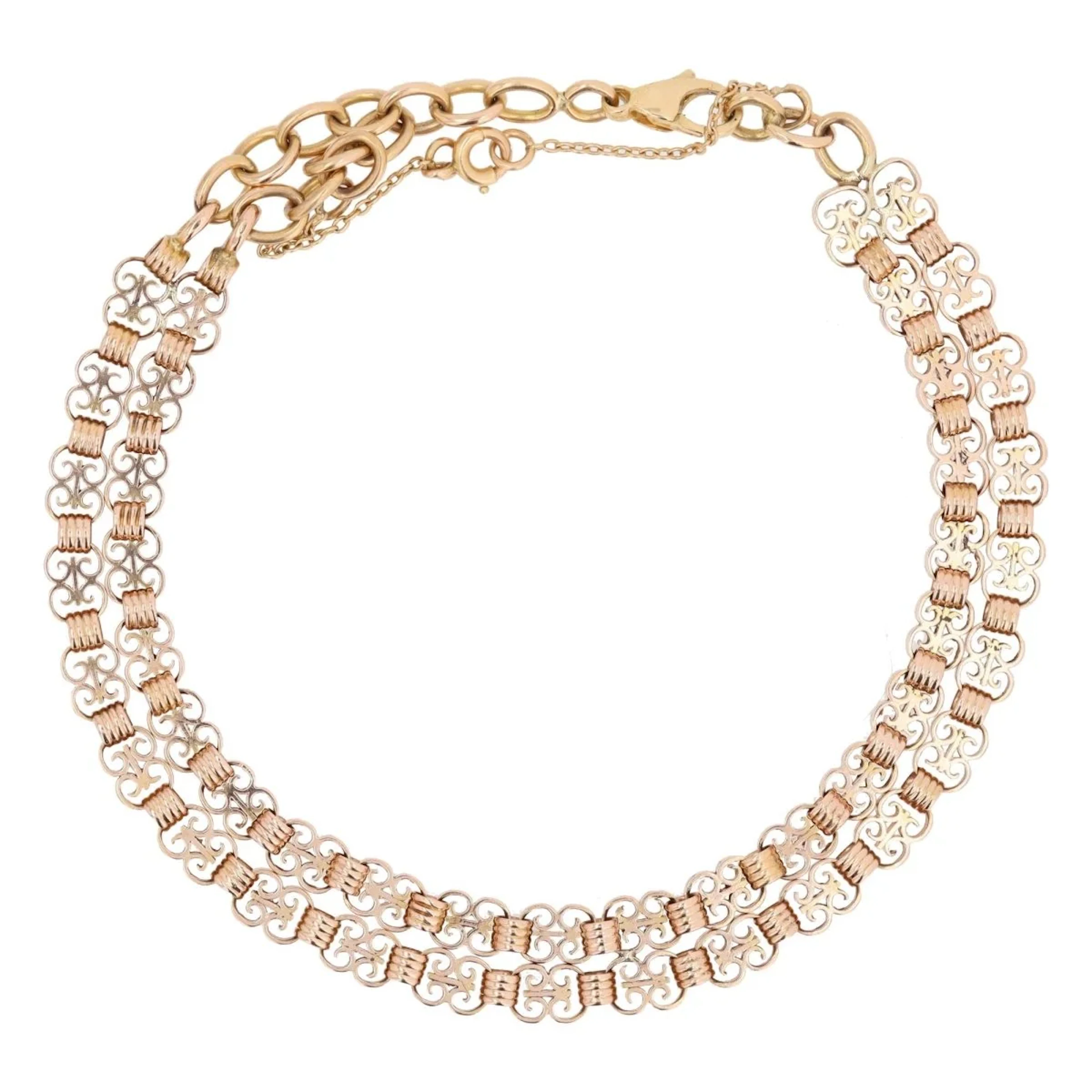 Bracelet former double row in rose gold