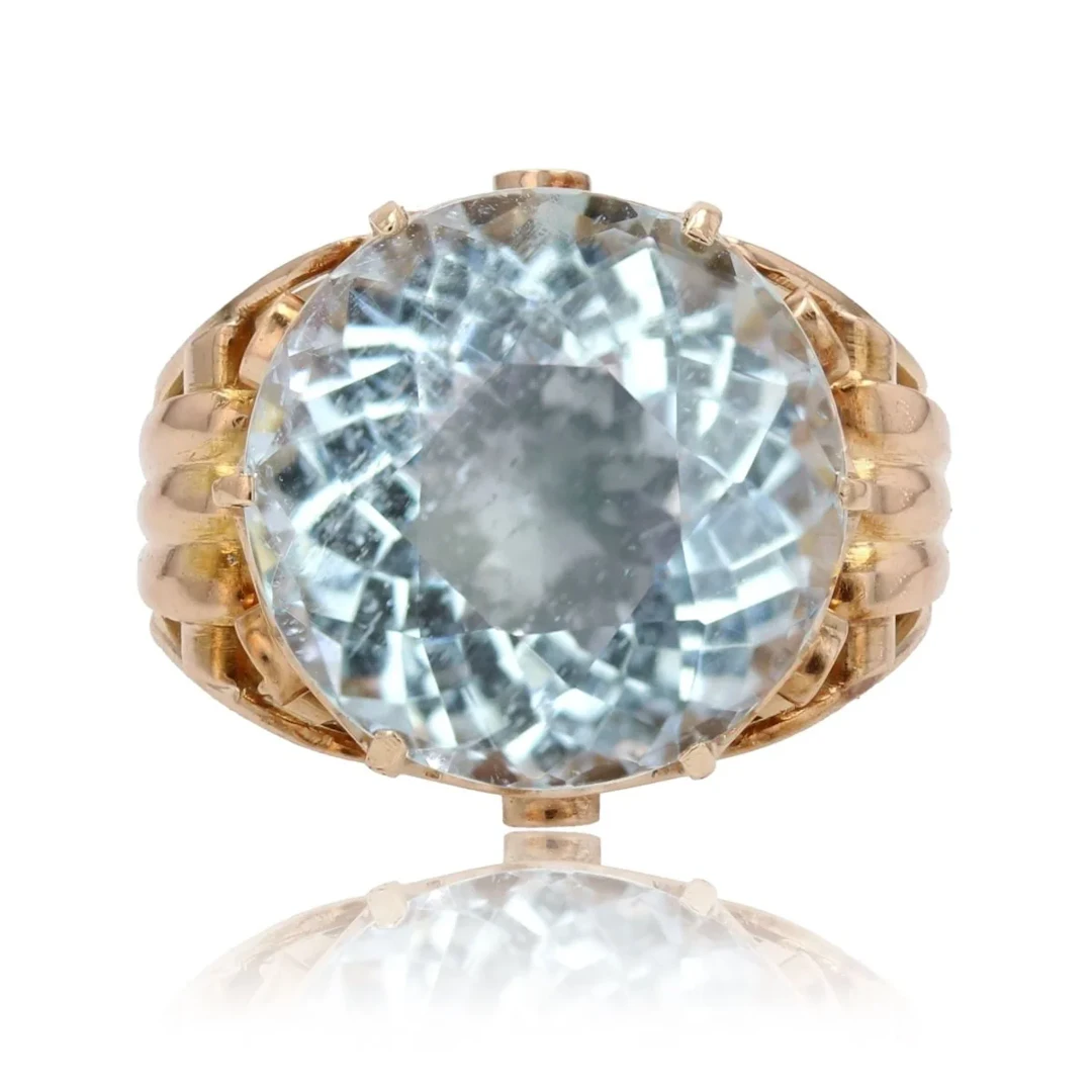 Ring of aquamarine cocktail