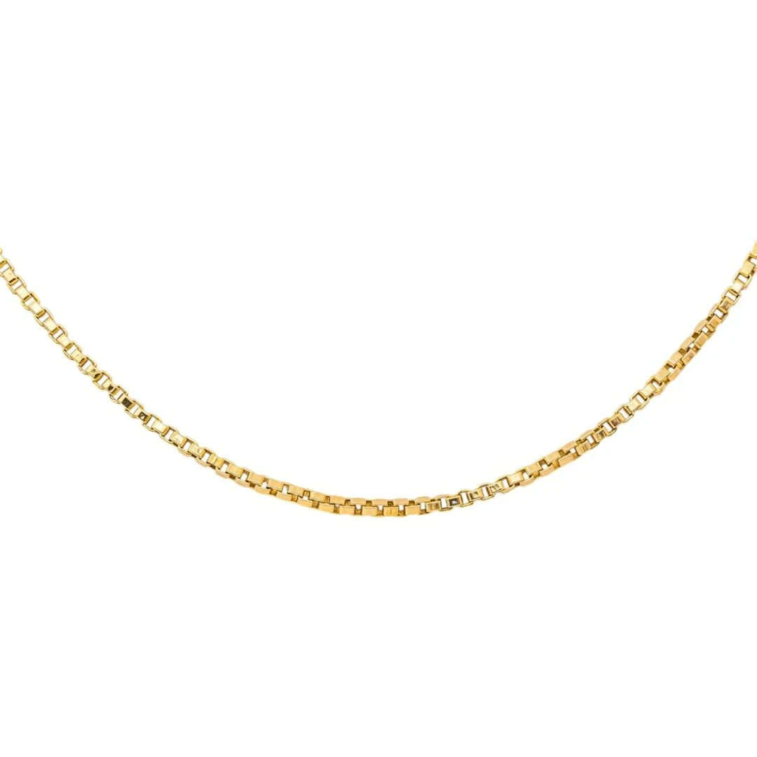 Yellow gold Box chain Necklace