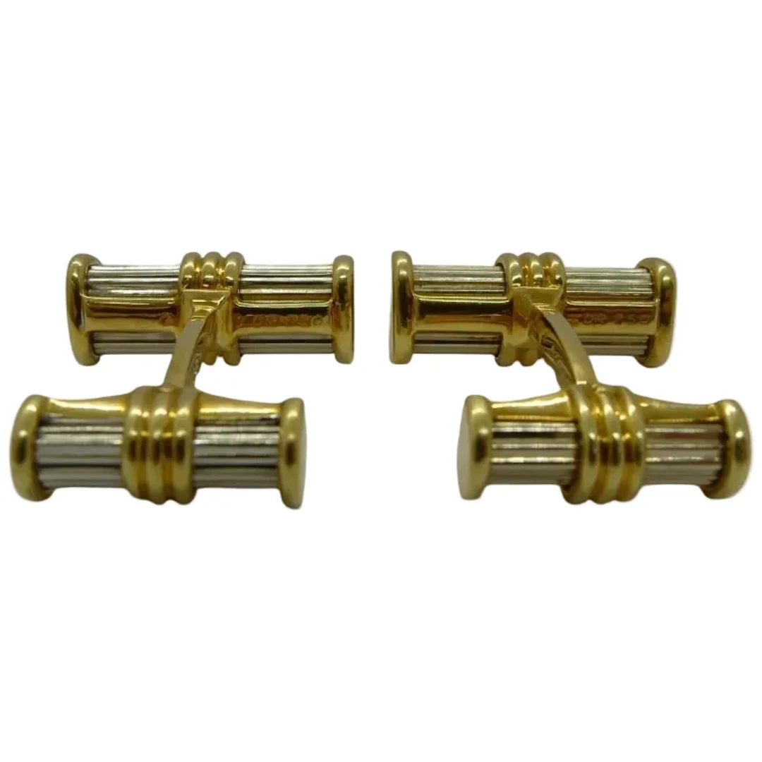 BRY & G yellow gold cufflinks