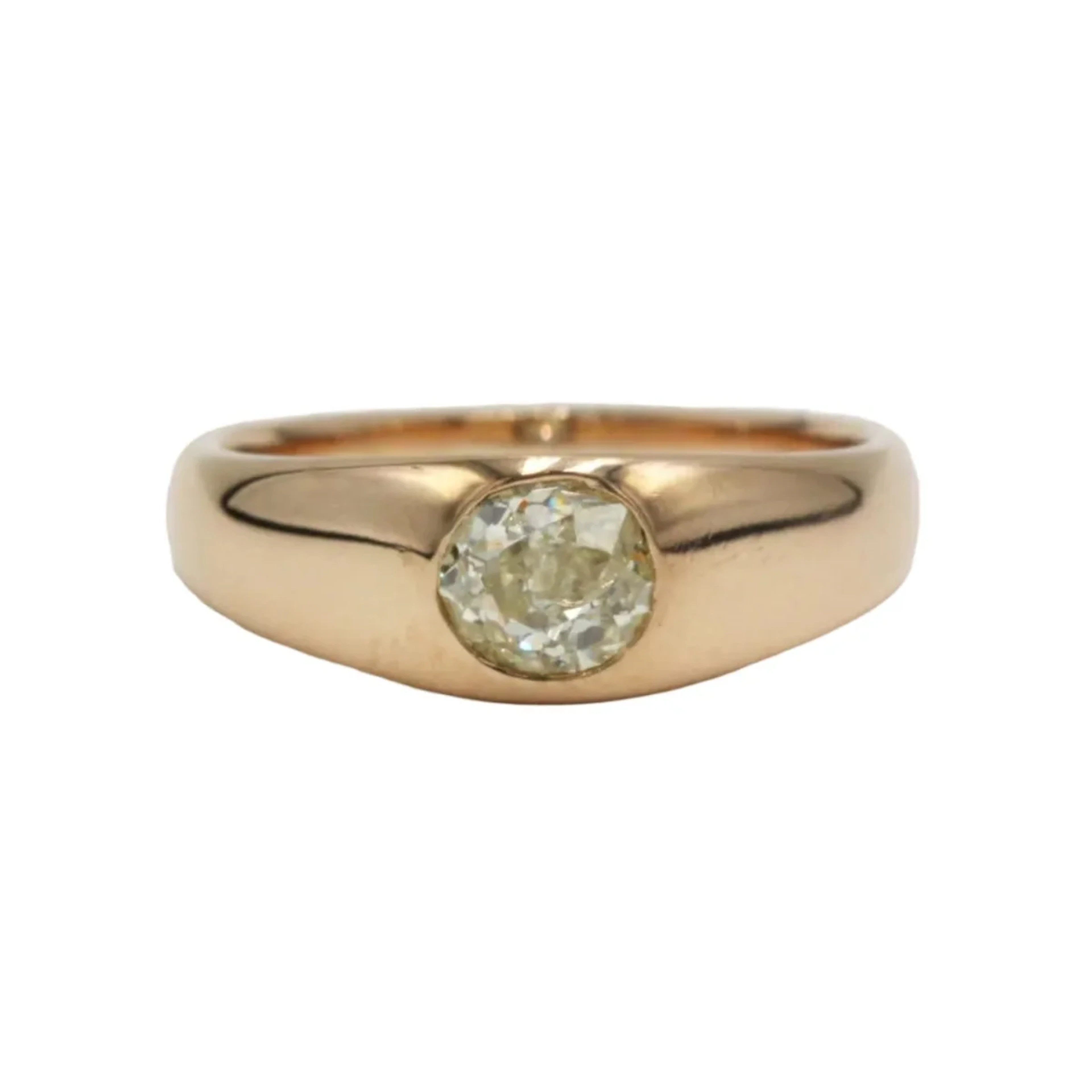 Yellow gold and diamond Bangle Ring
